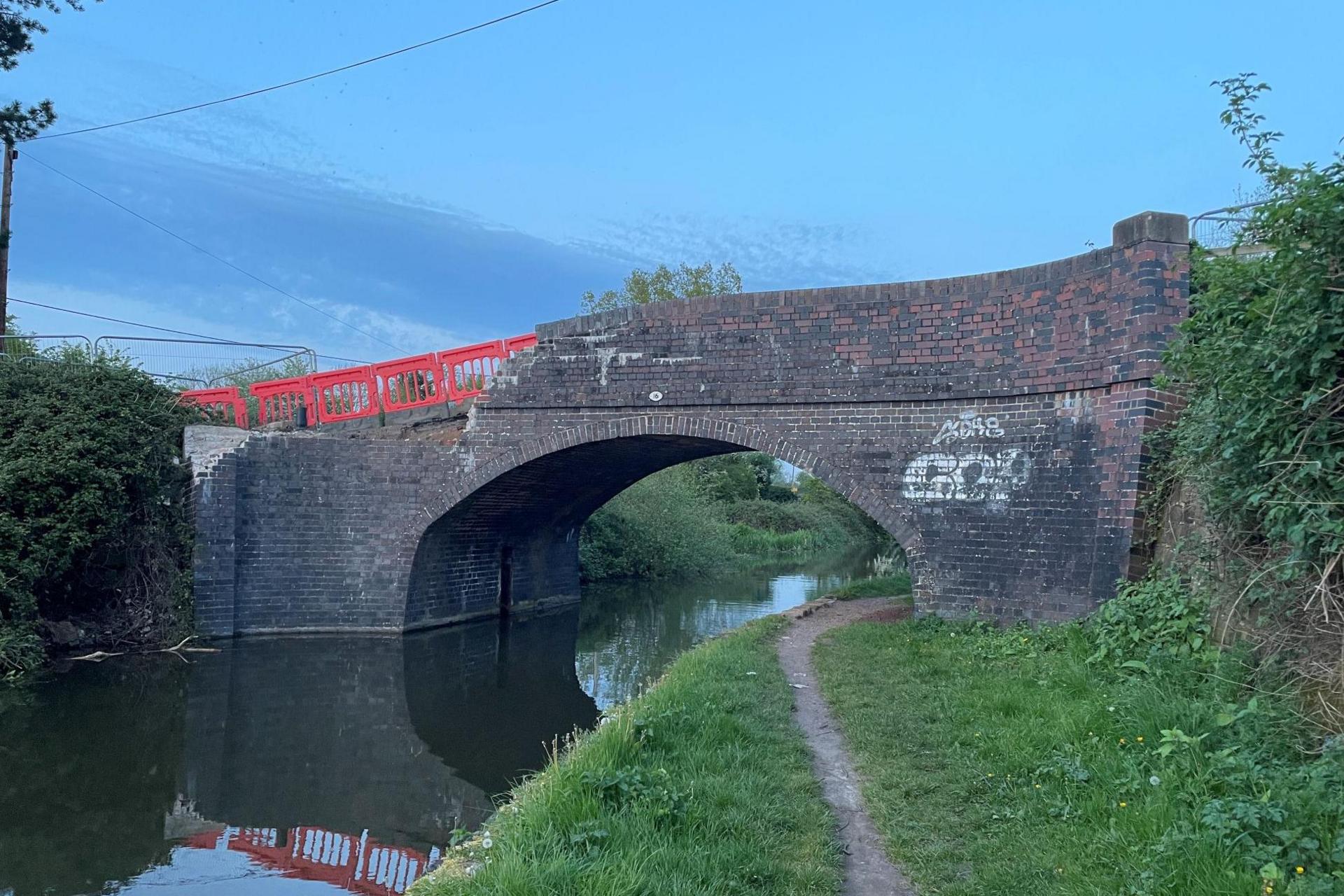 Barrow Bridge, bridge 16 of Trent and Mersey Canal on 2 May 2024