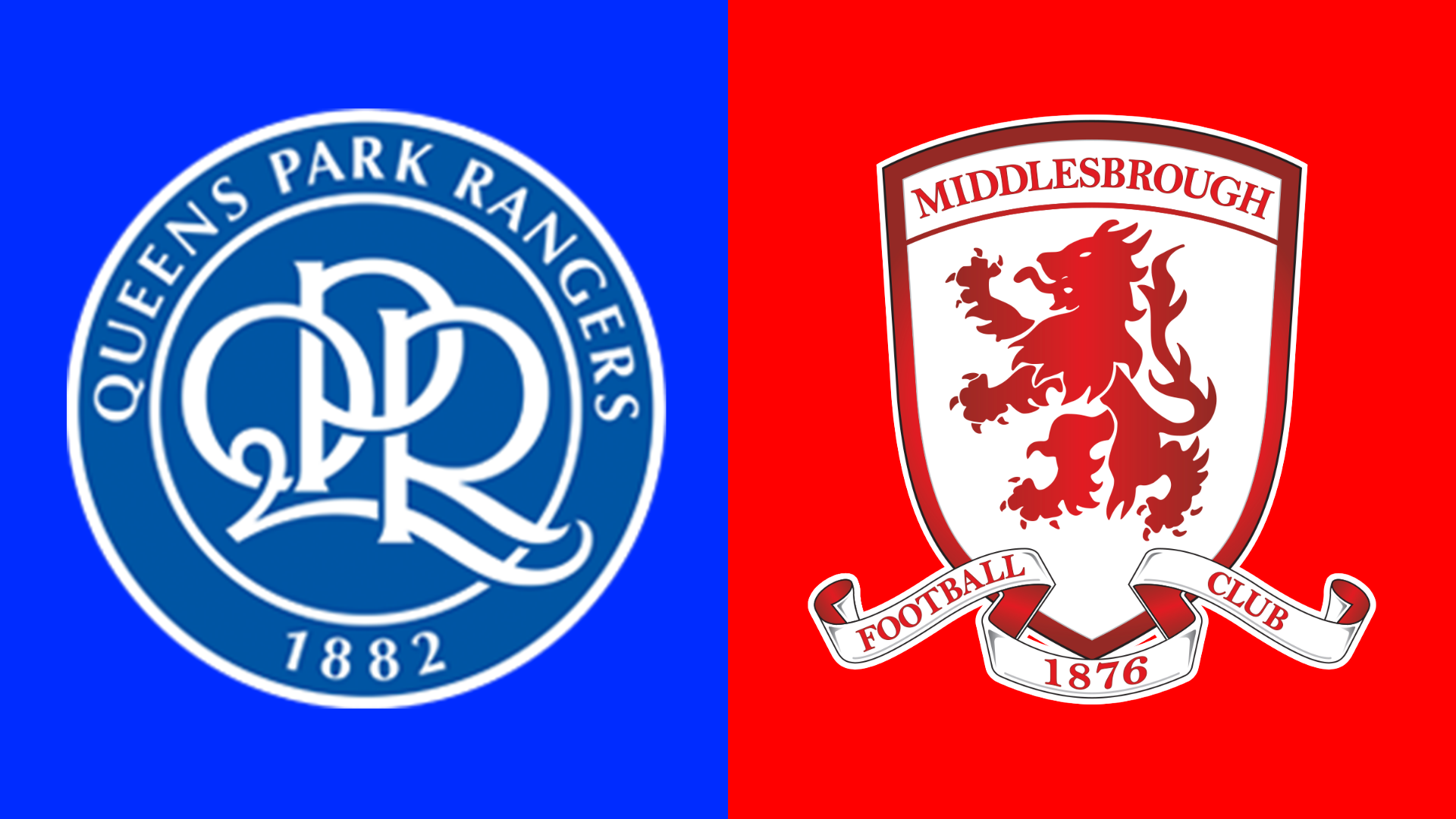 QPR and Middlesbrough's club badges