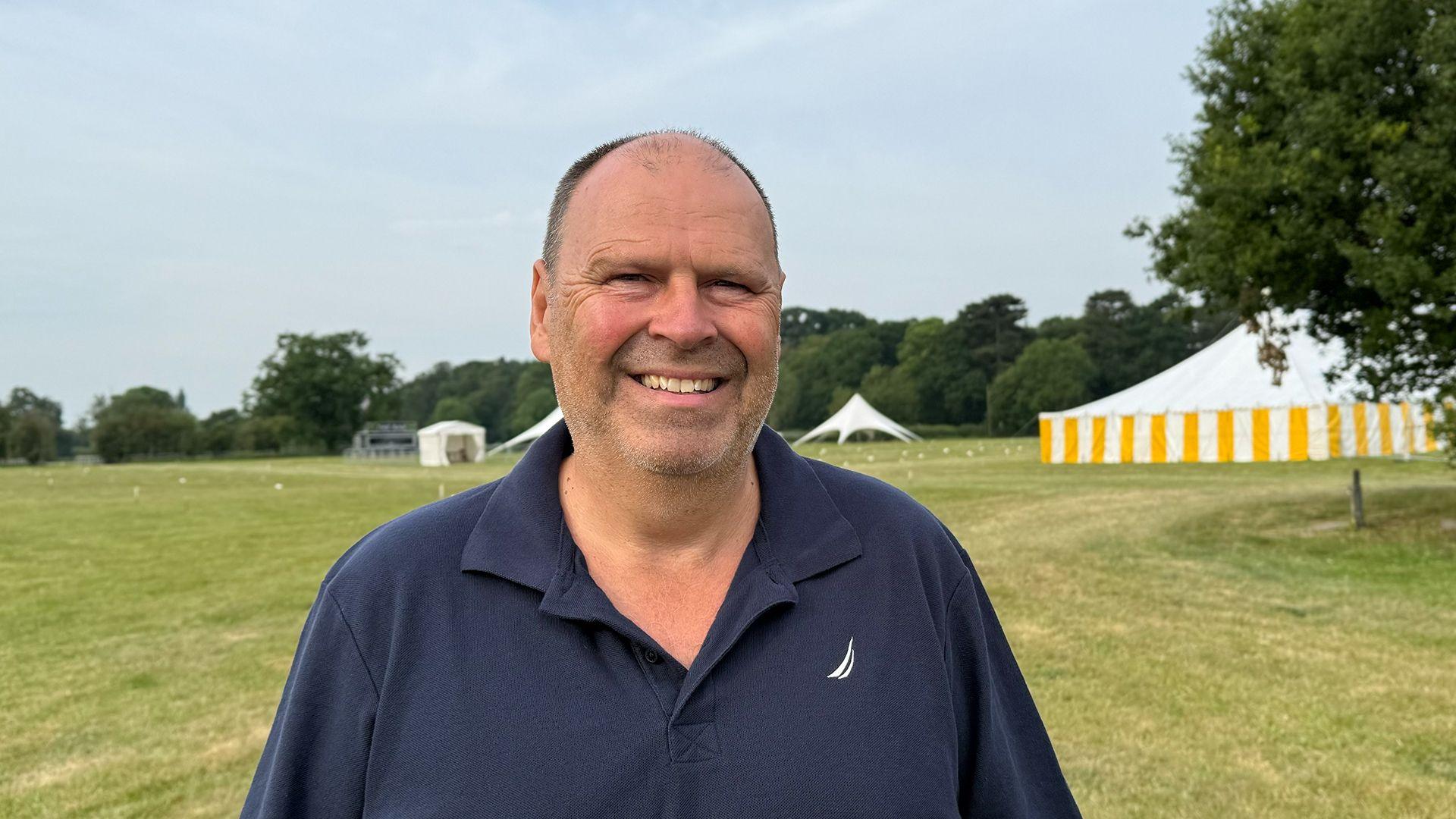 Edward Hicklin, chairman of the Derbyshire County Show standing in the main show ground