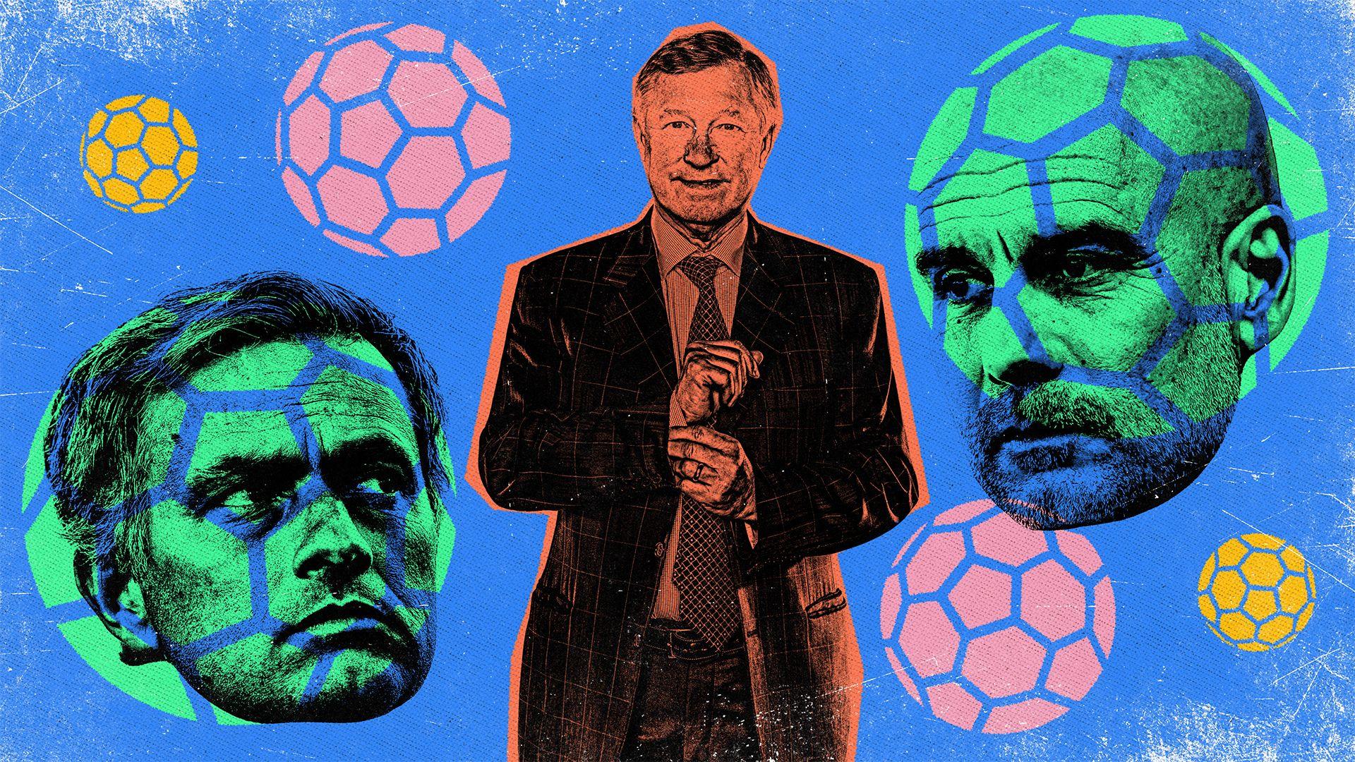 Mourinho, Ferguson, Guardiola graphic