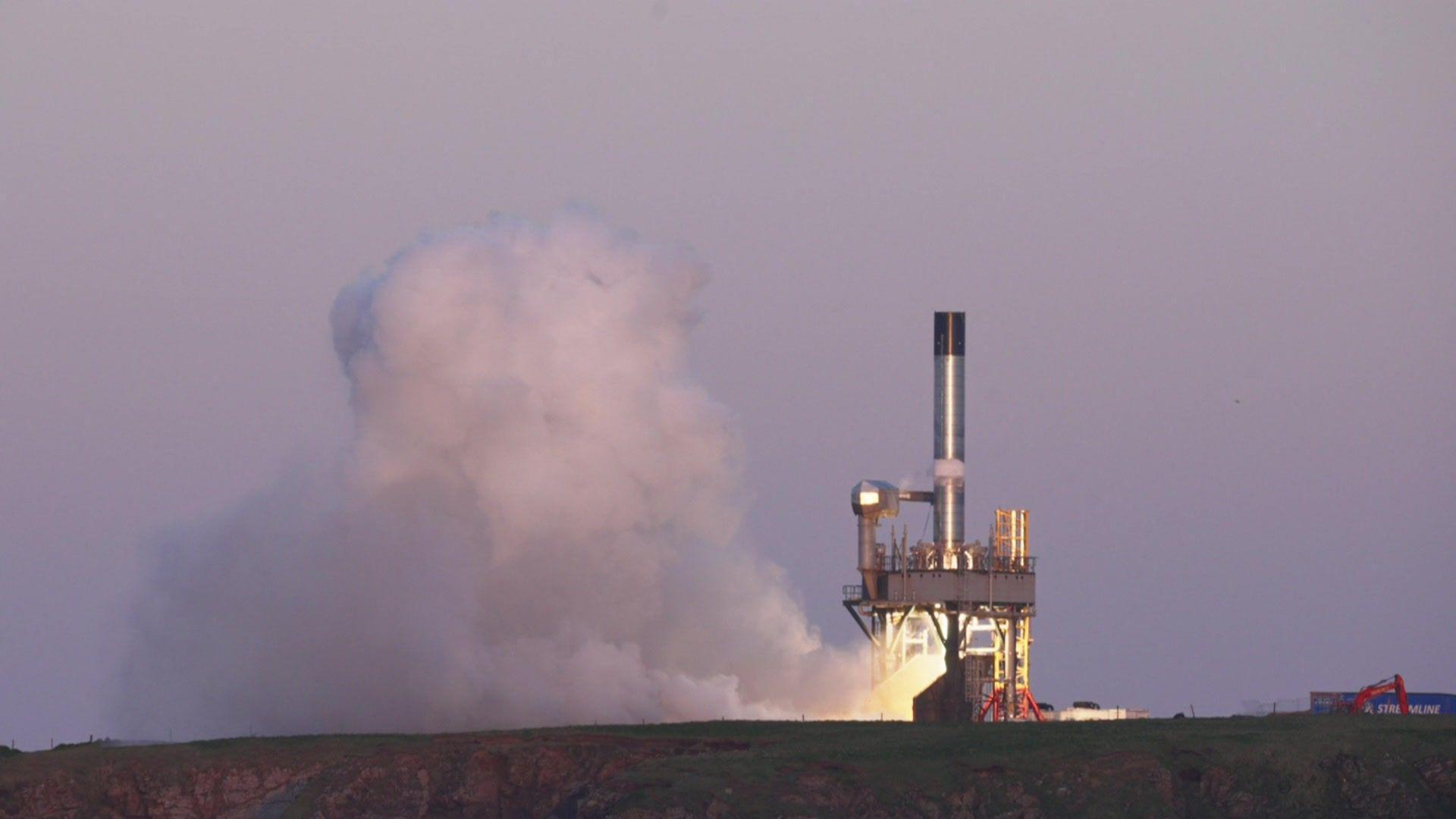 saxavord rocket test from a distance