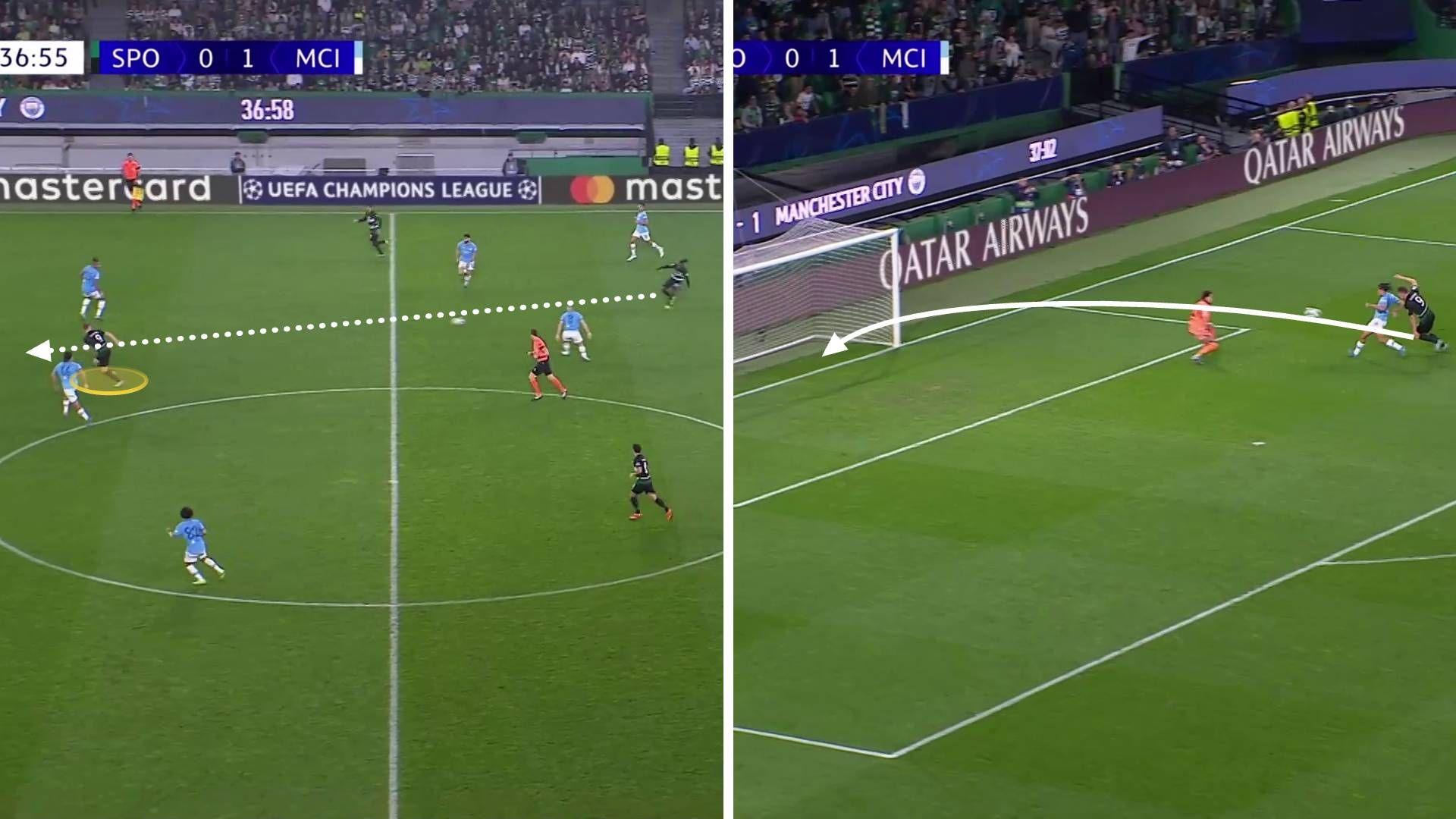 Against Manchester City last season, Gyokeres found much joy attacking the inside-right channel