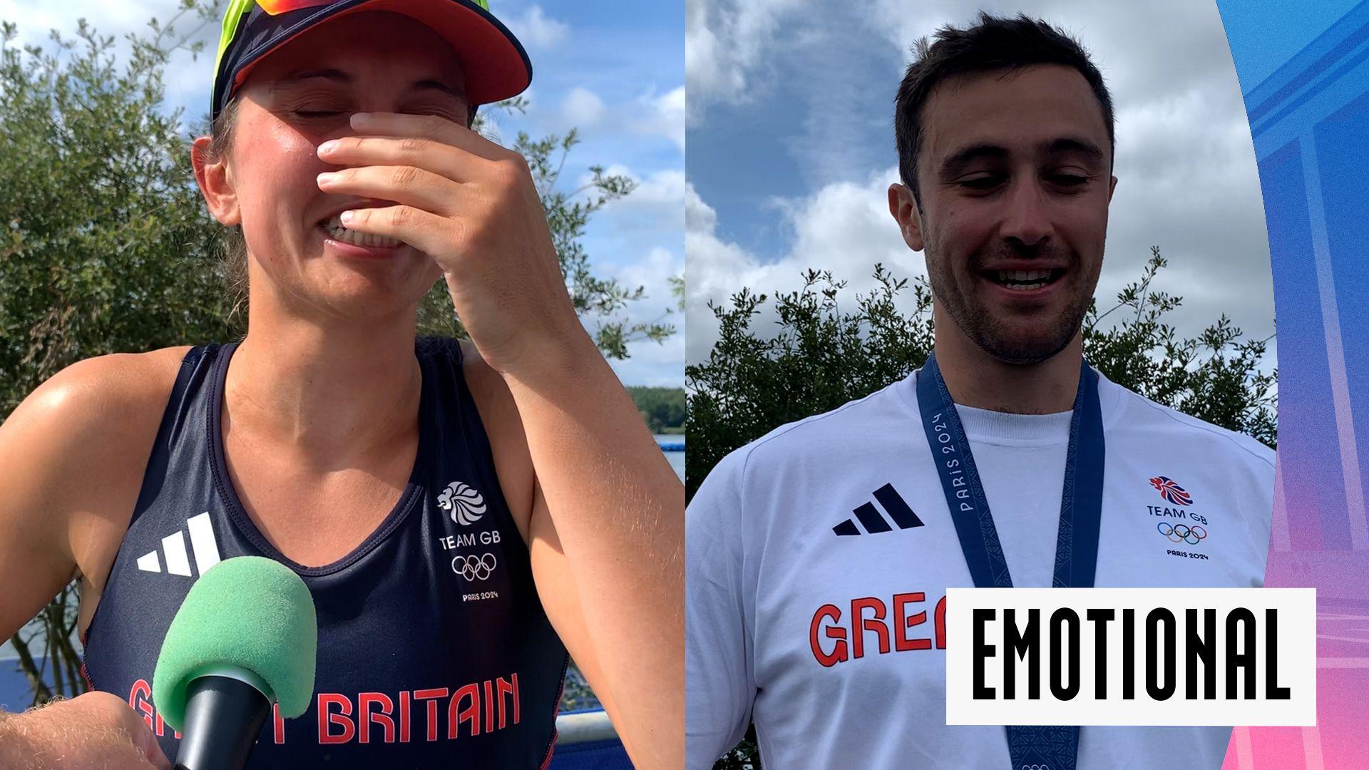 Rowan McKellar and Sholto Carnegie in tears after rowing success