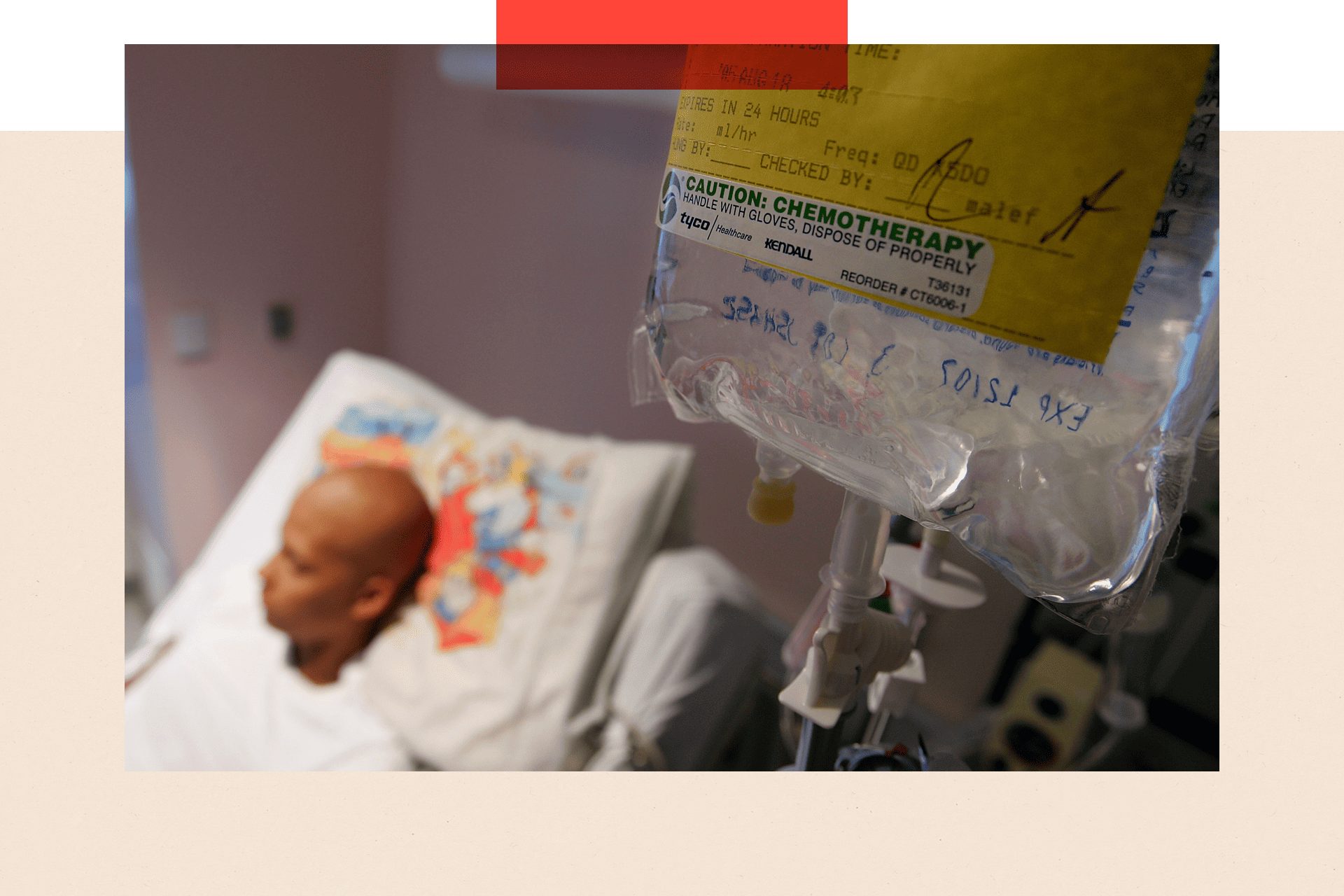 A cancer patient in hospital