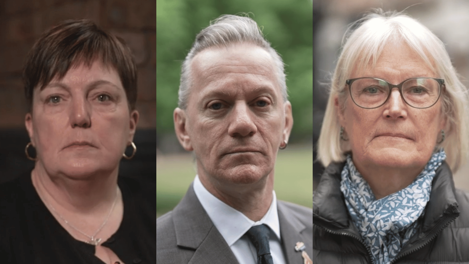Three people affected by the infected blood scandal