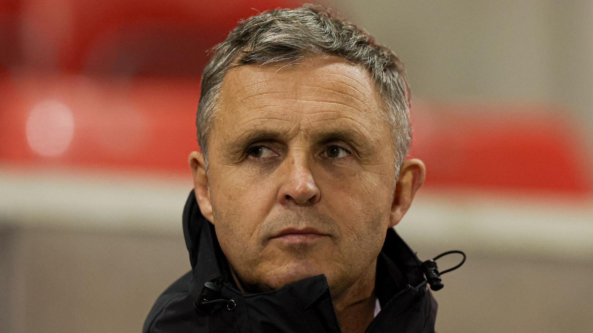 Salford Red Devils boss Paul Rowley looks on