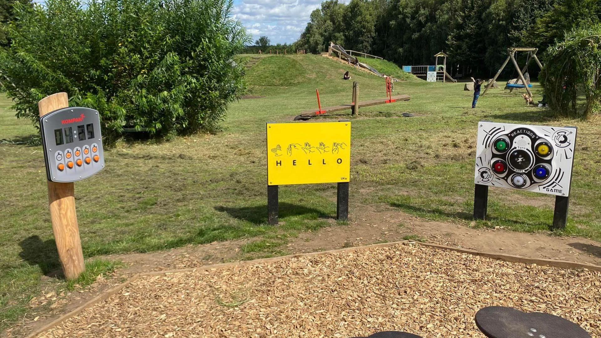 Play park in Brocks Hill Country Park, in Oadby, Leicestershire