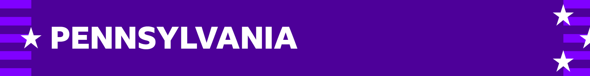 Purple banner denoting Pennsylvania