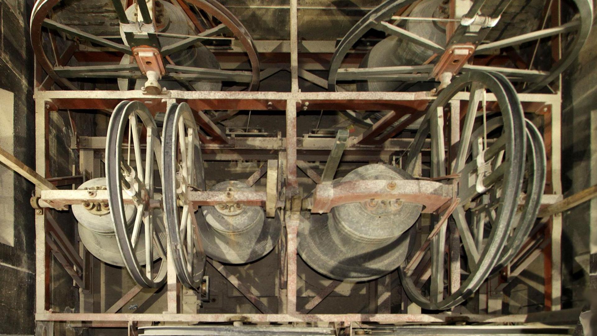 Eight bronze bells at St Marie's Cathedral