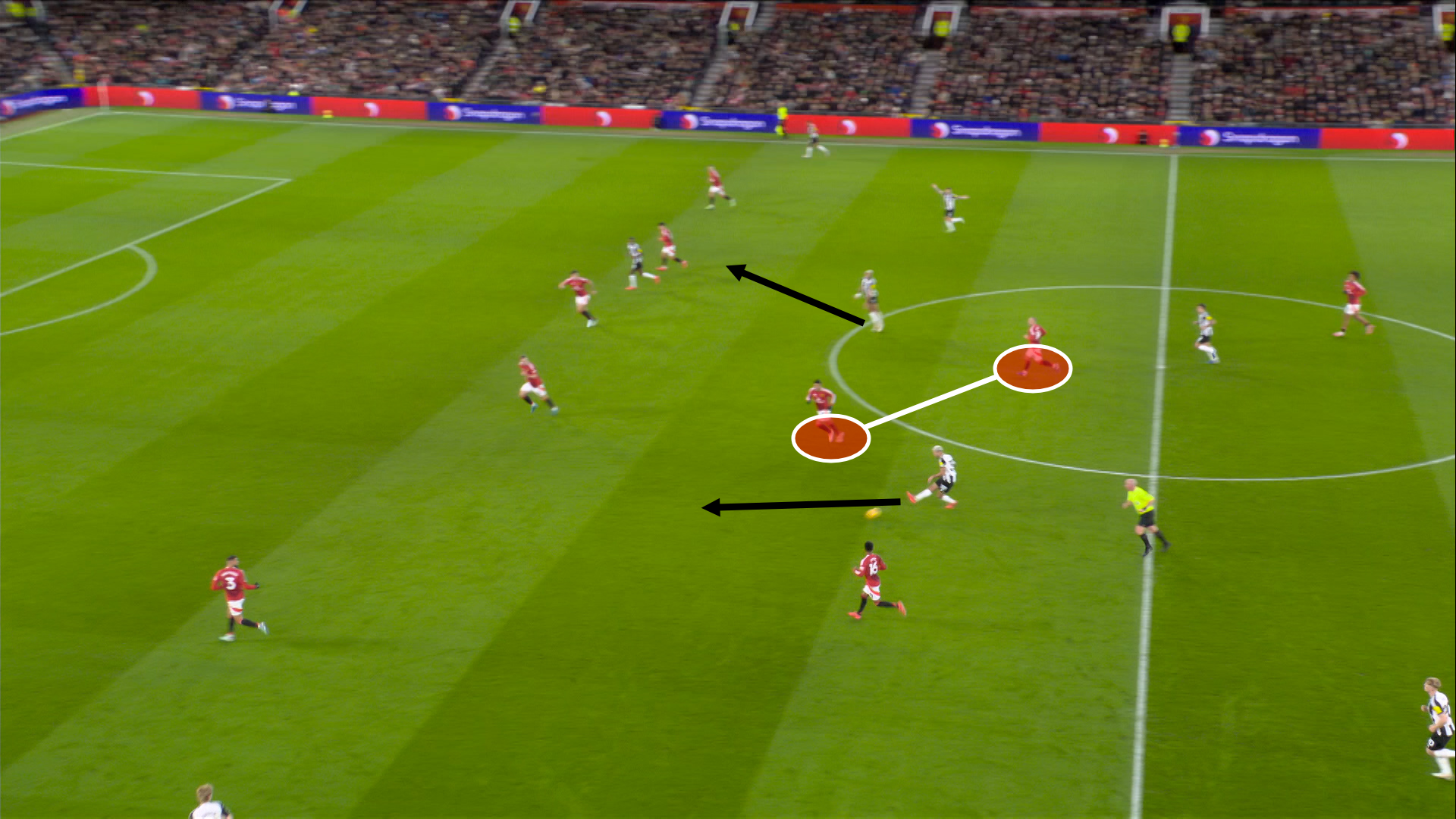 The build-up to Newcastle's second goal at Manchester United