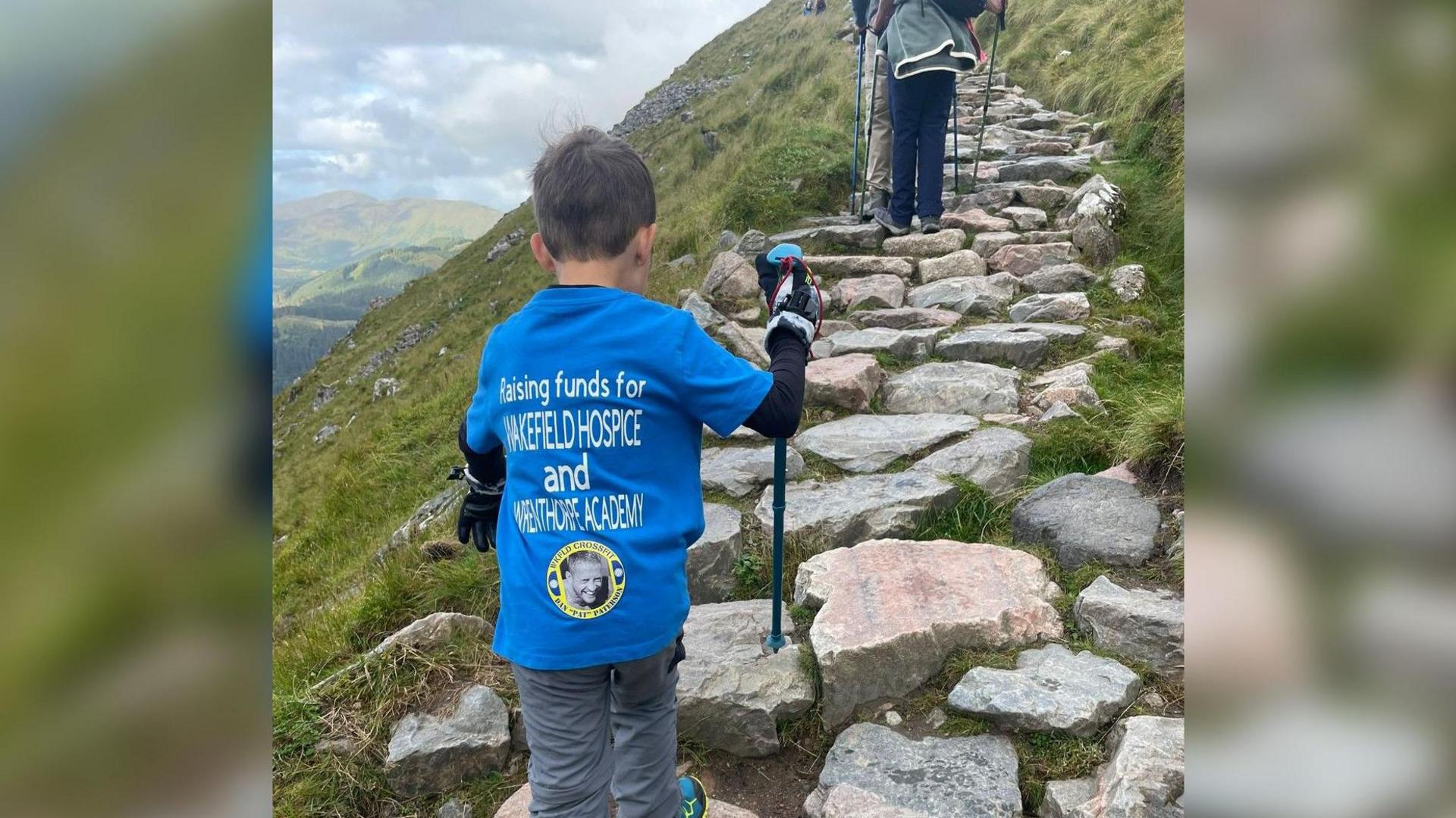 William Knox climbing Ben Nevis