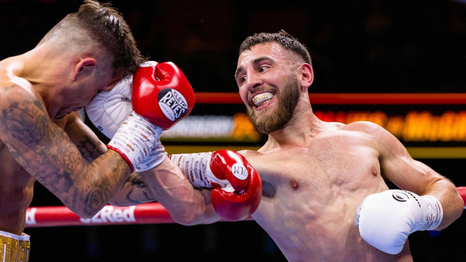 Nathaniel Collins lands an uppercut