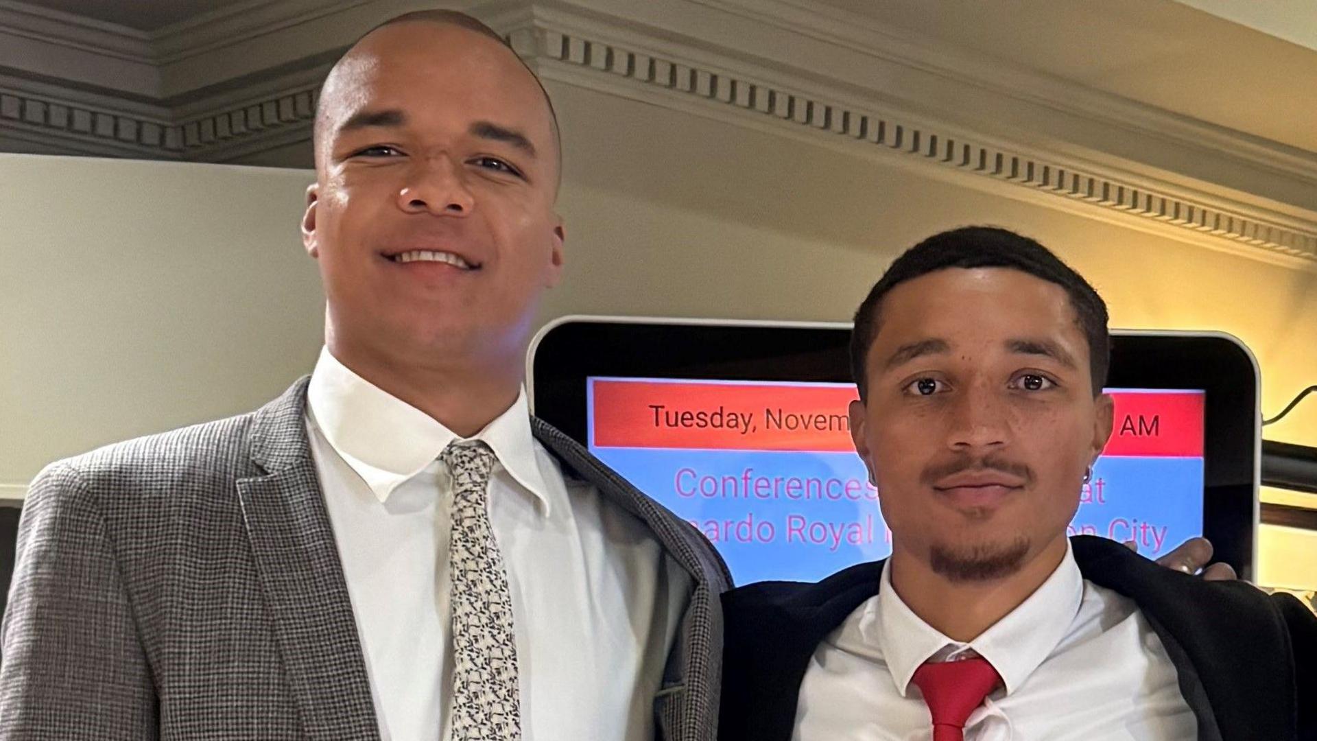 Fabio Wardley stood next to Issiah Hamilton-Allen