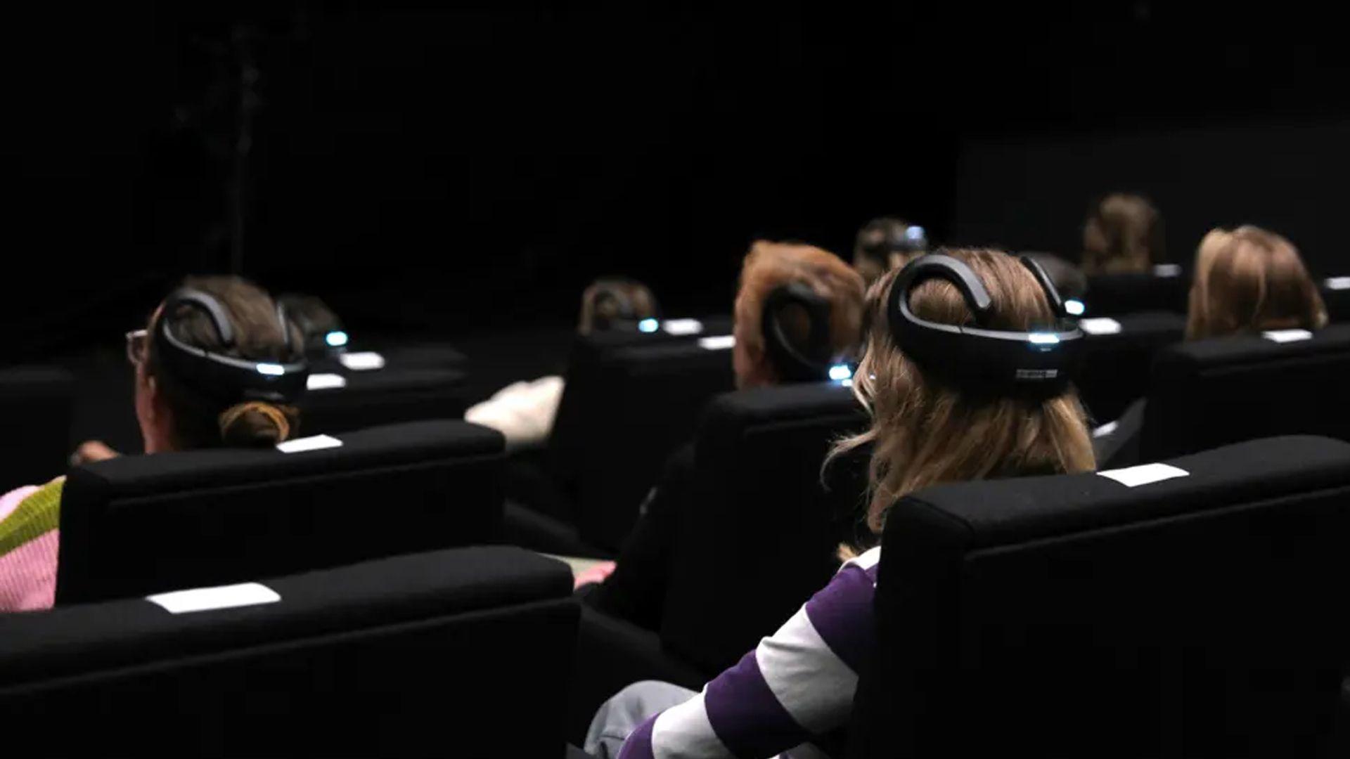 Up to 200 people can be wired up with headsets, wristbands and cameras at the research cinema.