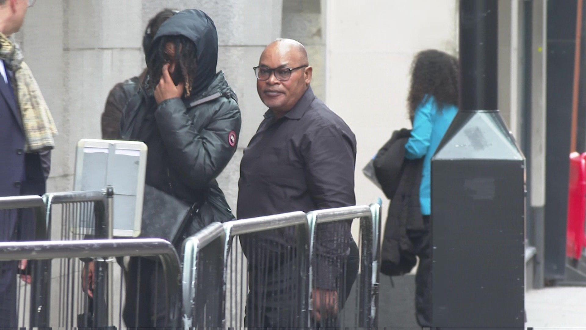 Dad Prosper Kaba arriving at the Old Bailey on Thursday morning 