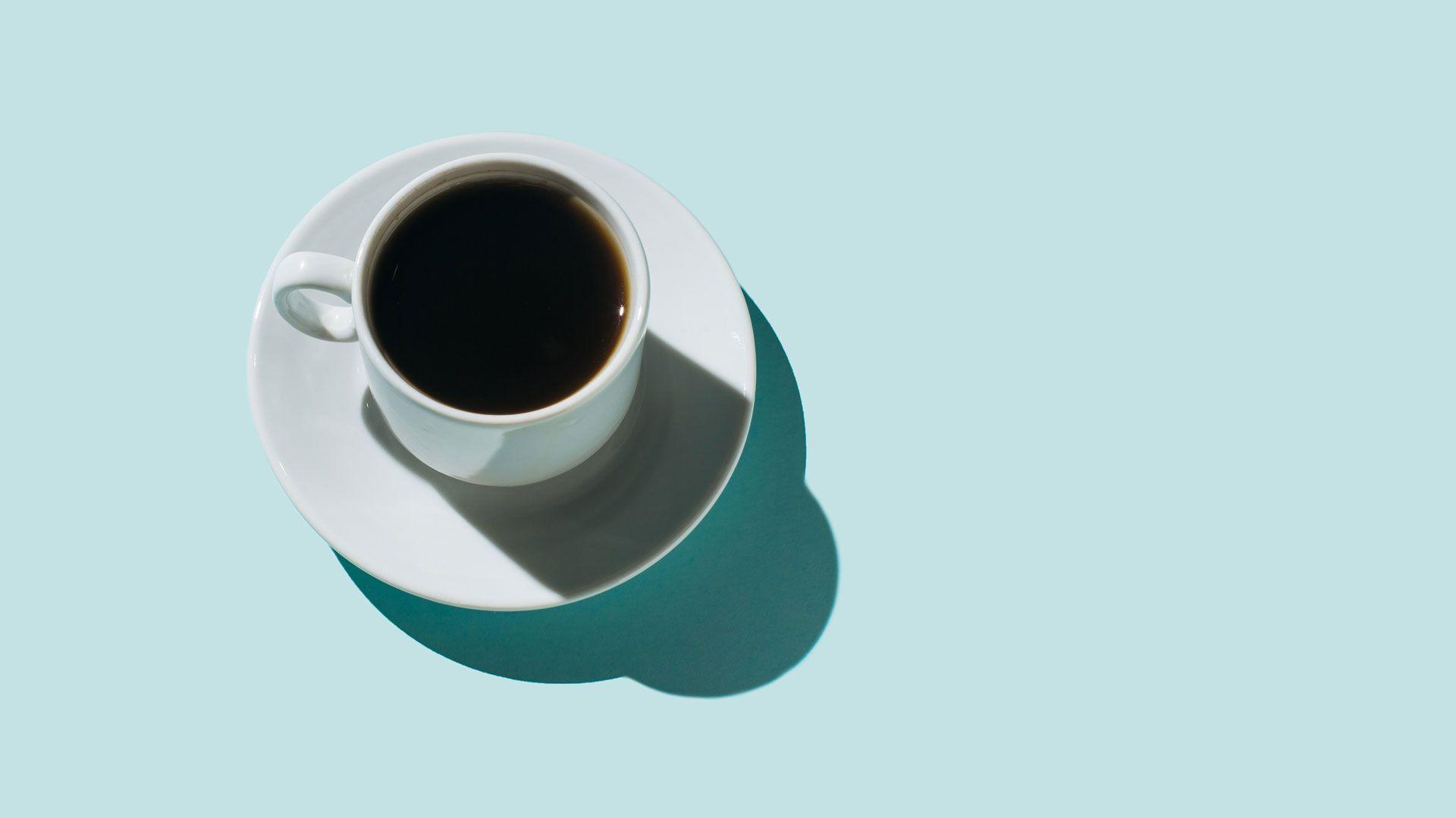 Cup of coffee on a saucer 