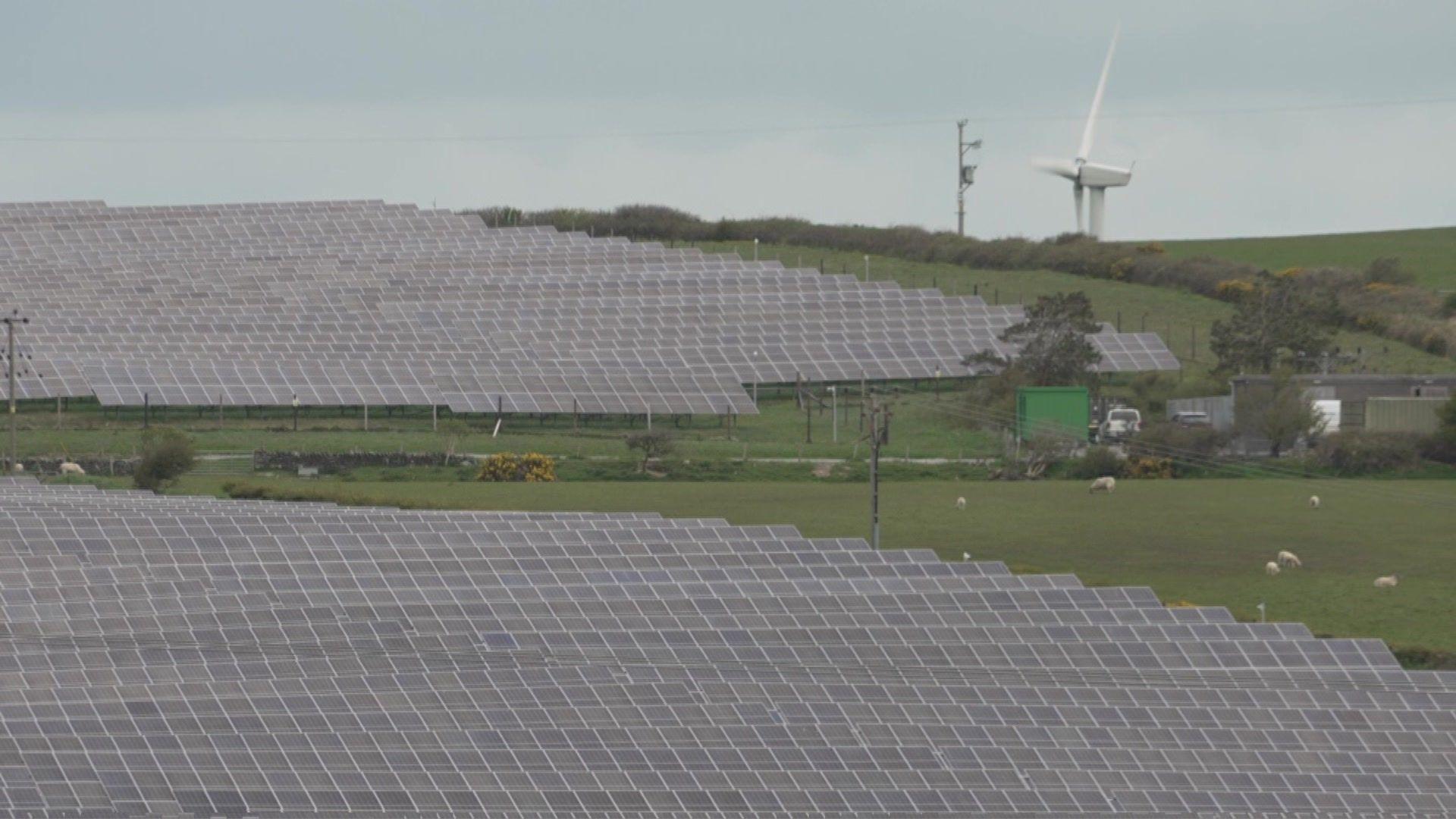 A 49.9MW solar development, over 190 acres, was recently built in Rhosgoch