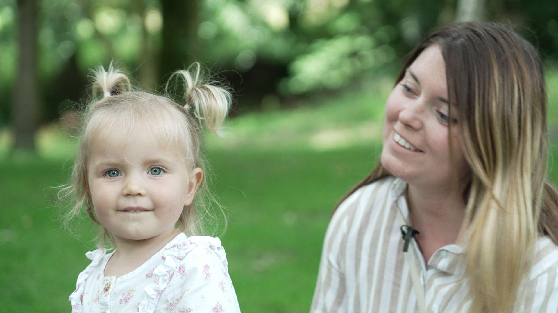 Taisiia with her daughter