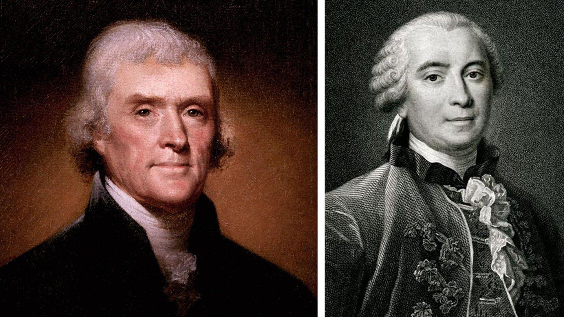 Portraits of Thomas Jefferson and Georges-Louis Leclerc, Comte de Buffon