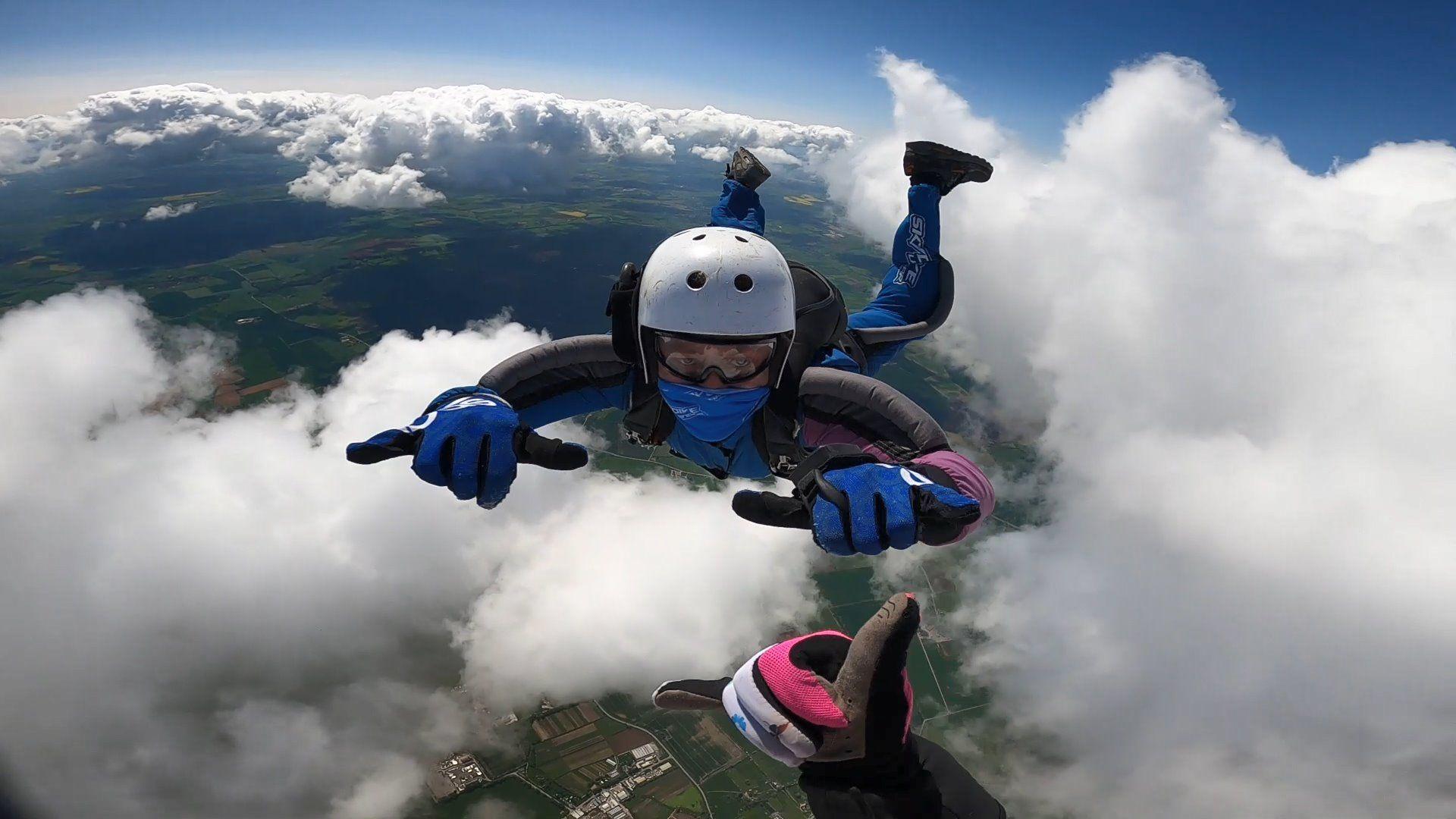 Charlie Price on his base jump