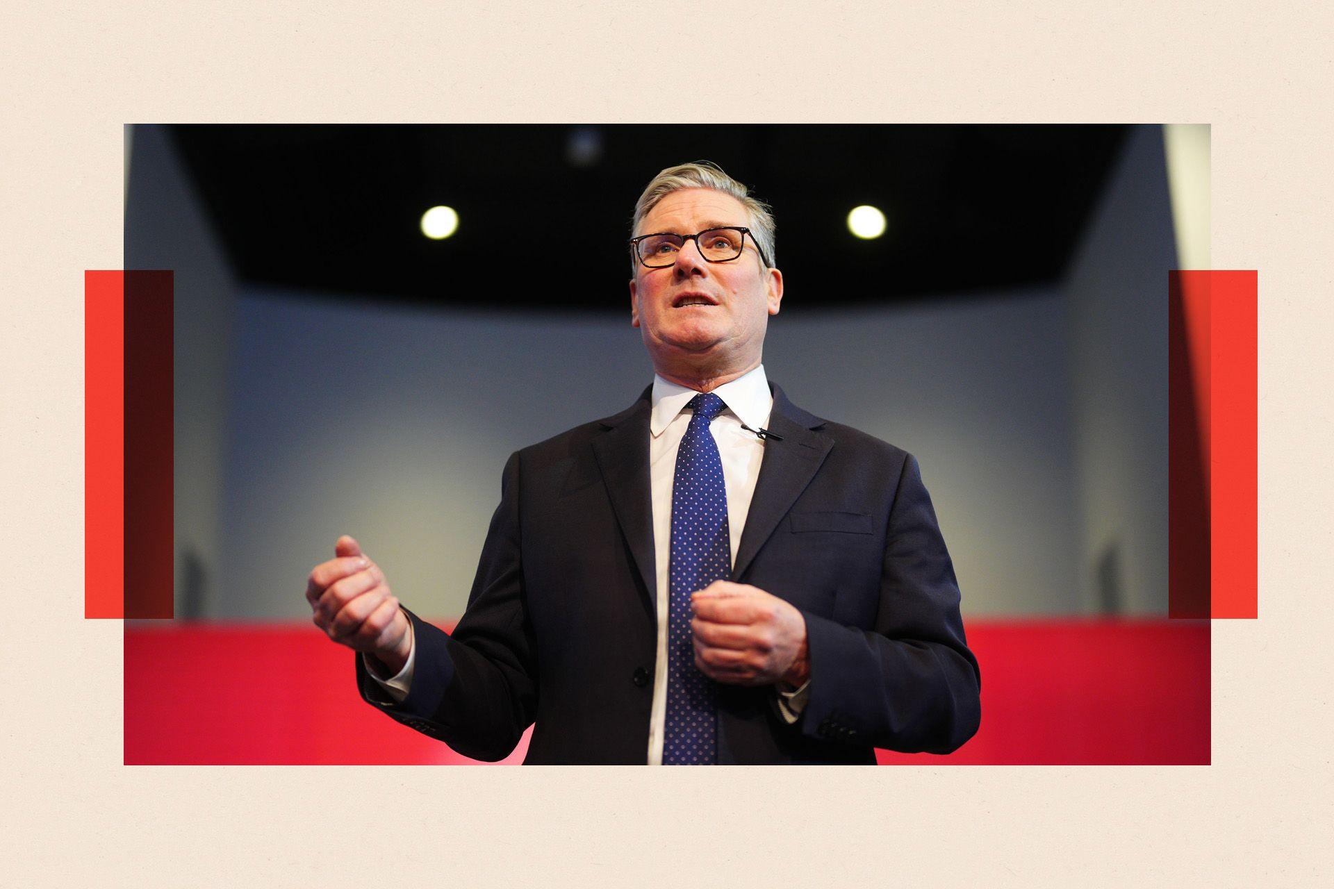 A close up shot of Keir Starmer