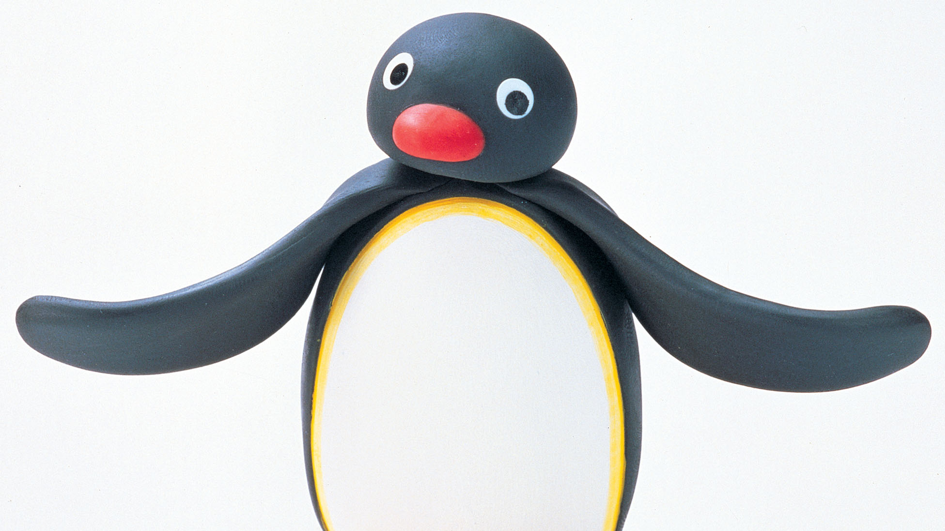 Pingu with his wings outstretched