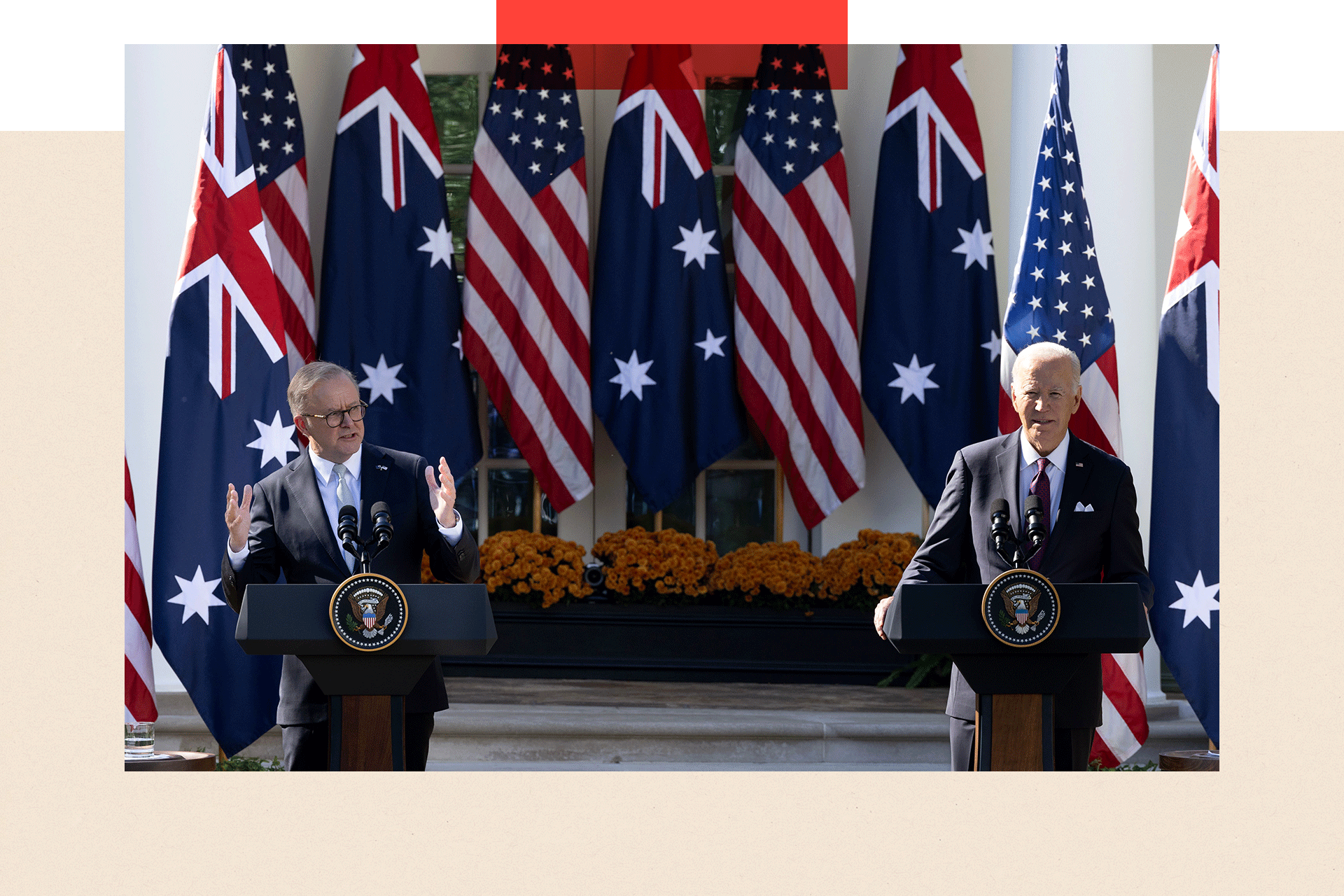 US President Biden hosts Australian PM Albanese during a state visit in Washington, USA