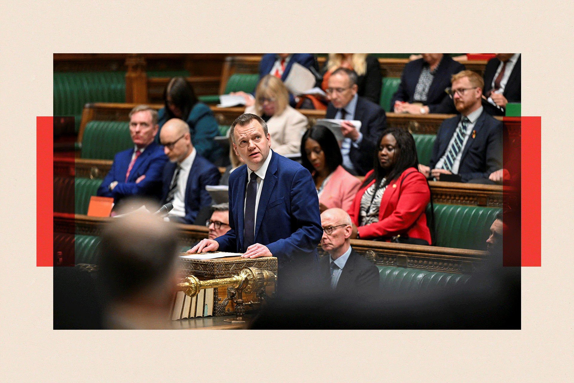 Bitish MP Nick Thomas-Symonds speaks during a debate