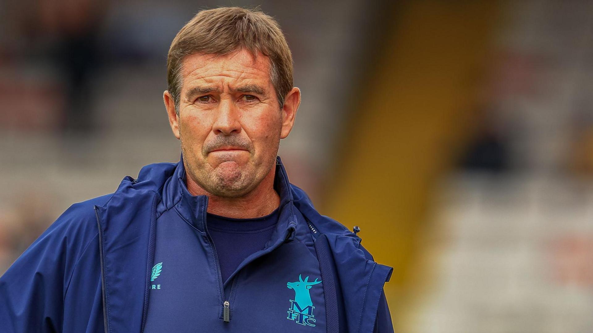 Nigel Clough on the touchline for Mansfield