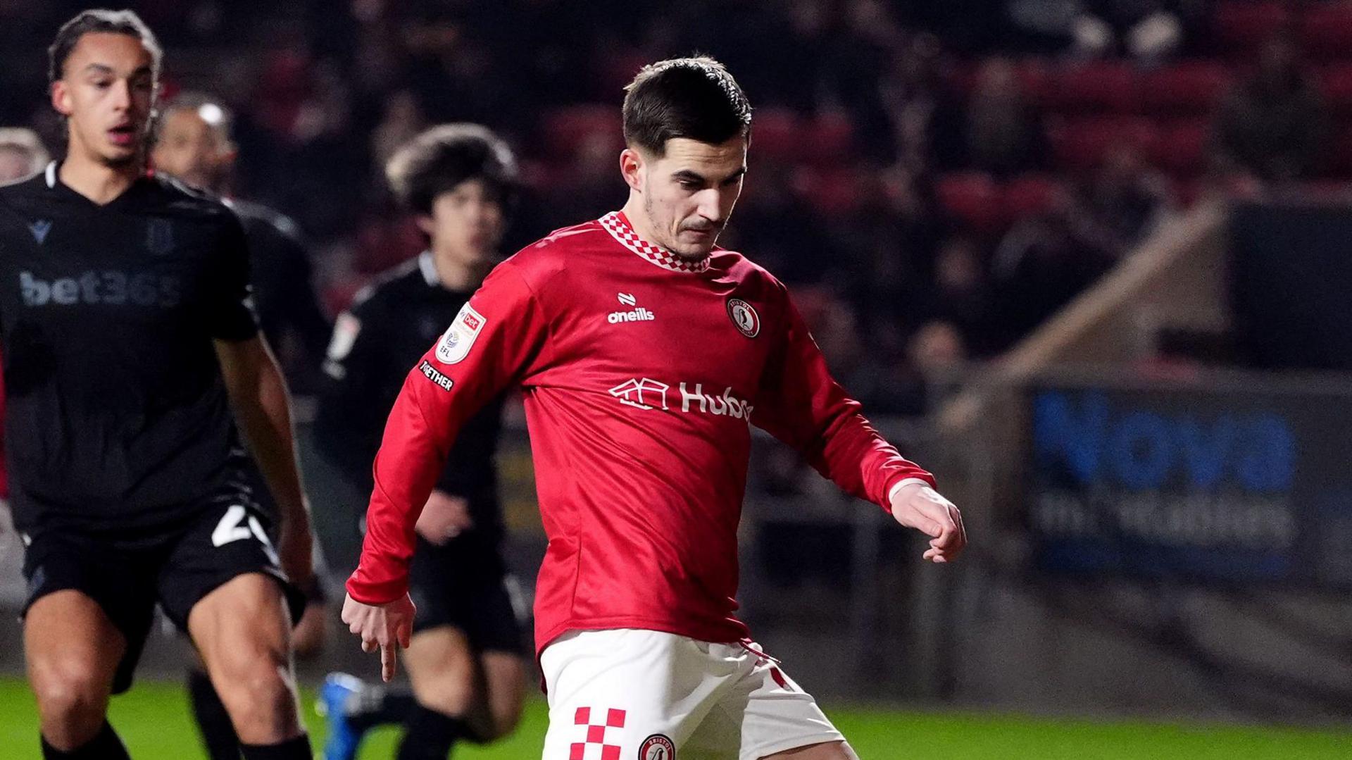 Bristol City's Anis Mehmeti scores against Stoke.