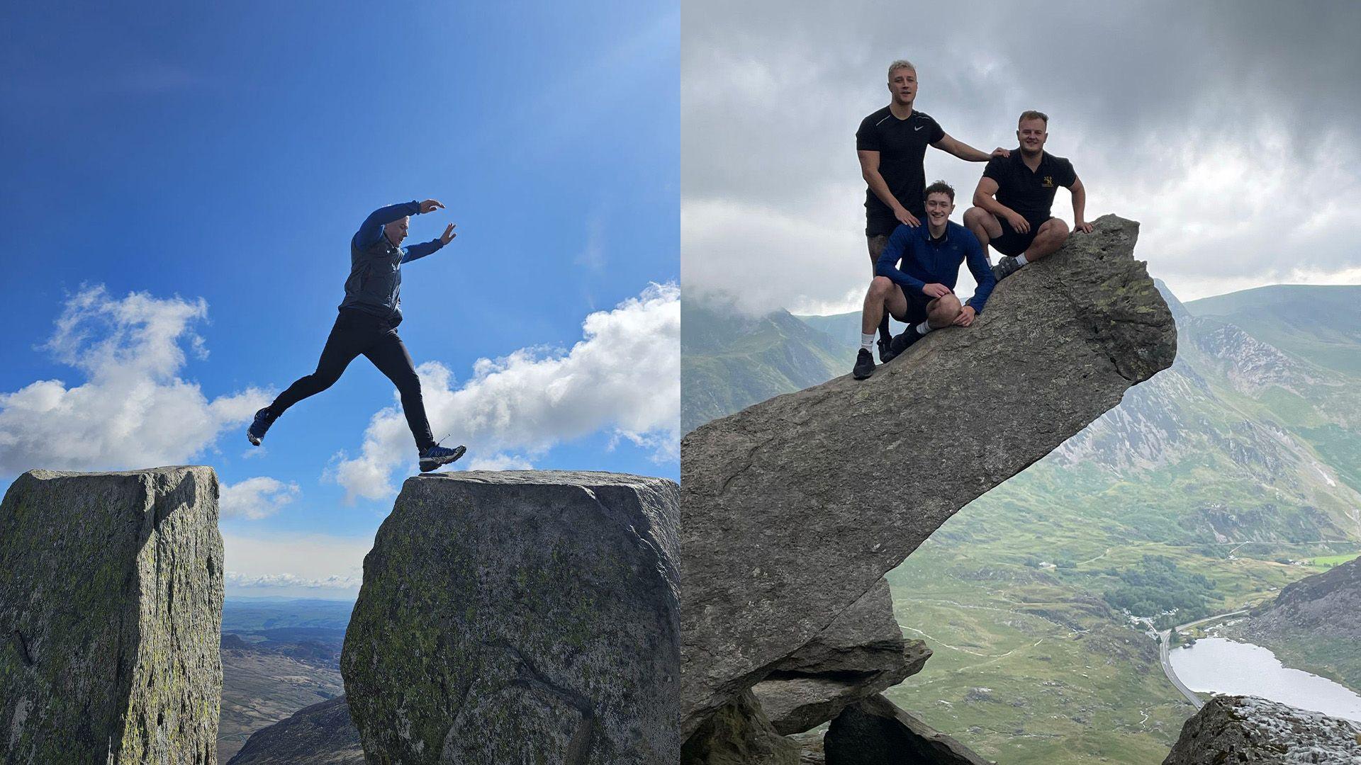 Dewi a'i ffrindiau yn mynydda