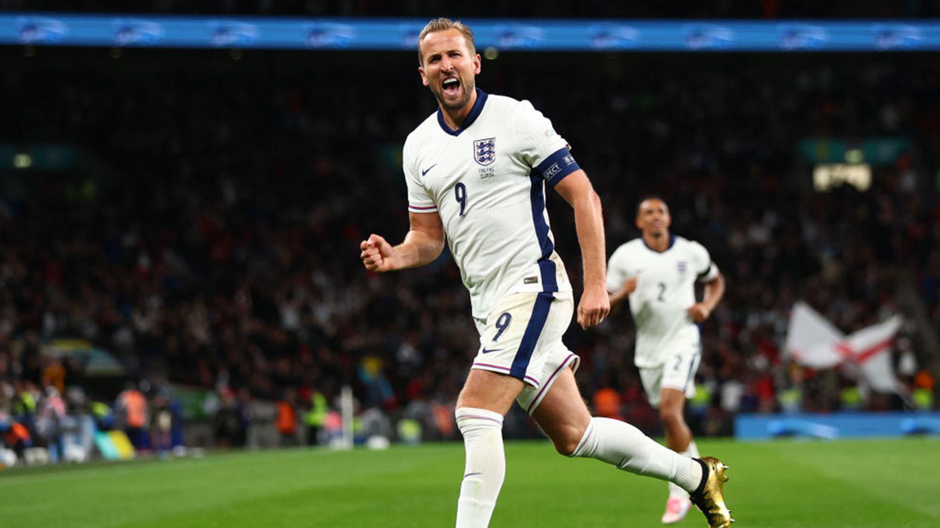 Harry Kane celebrating his goal