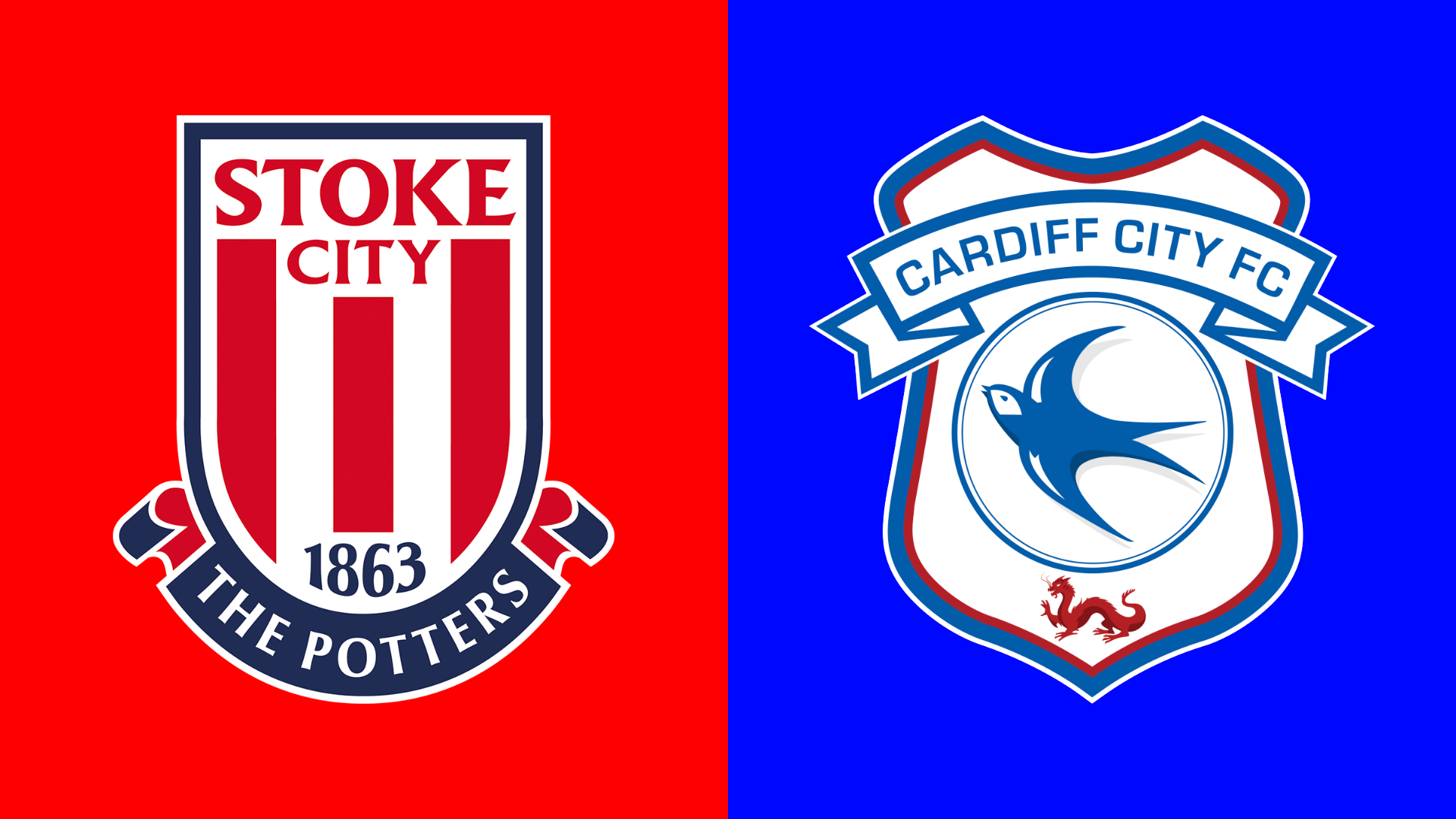 Stoke City and Cardiff City football club crests