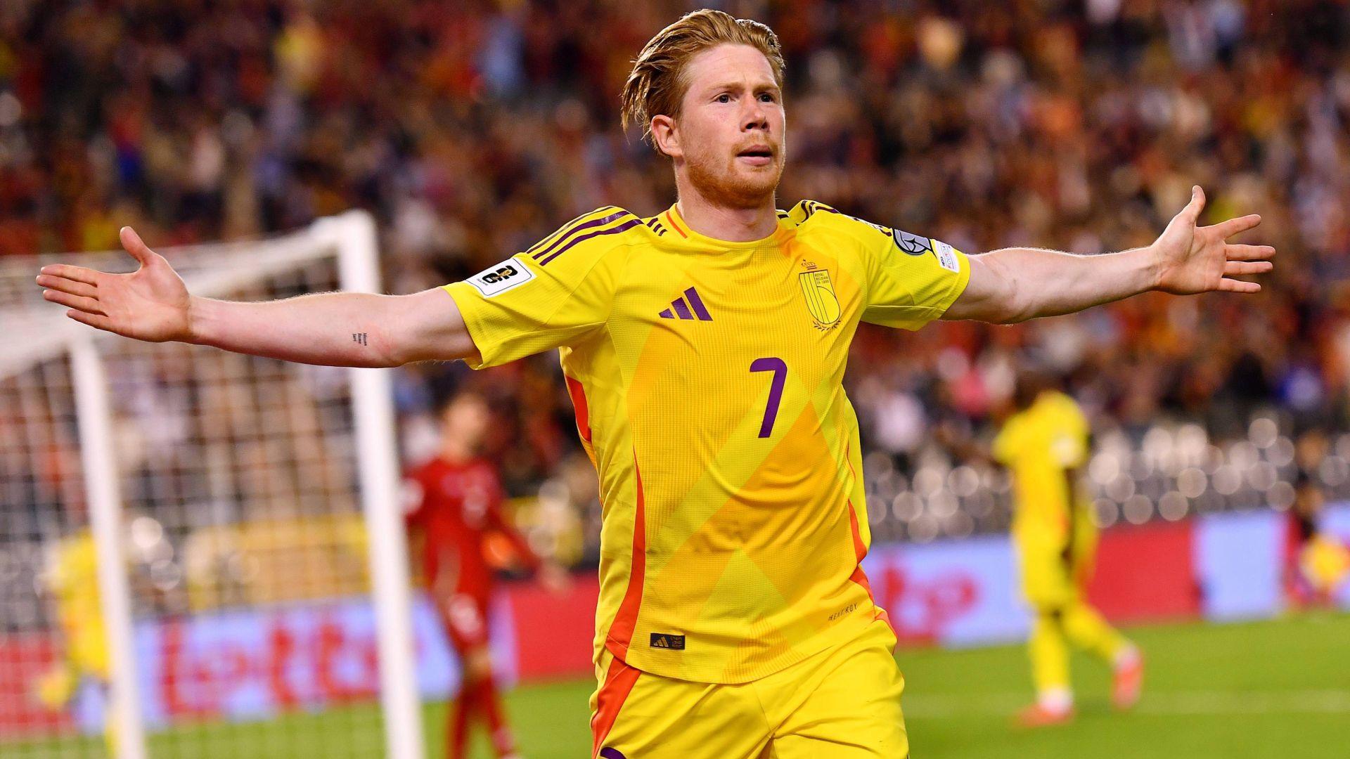 Llun o Kevin De Bruyne'n dathlu