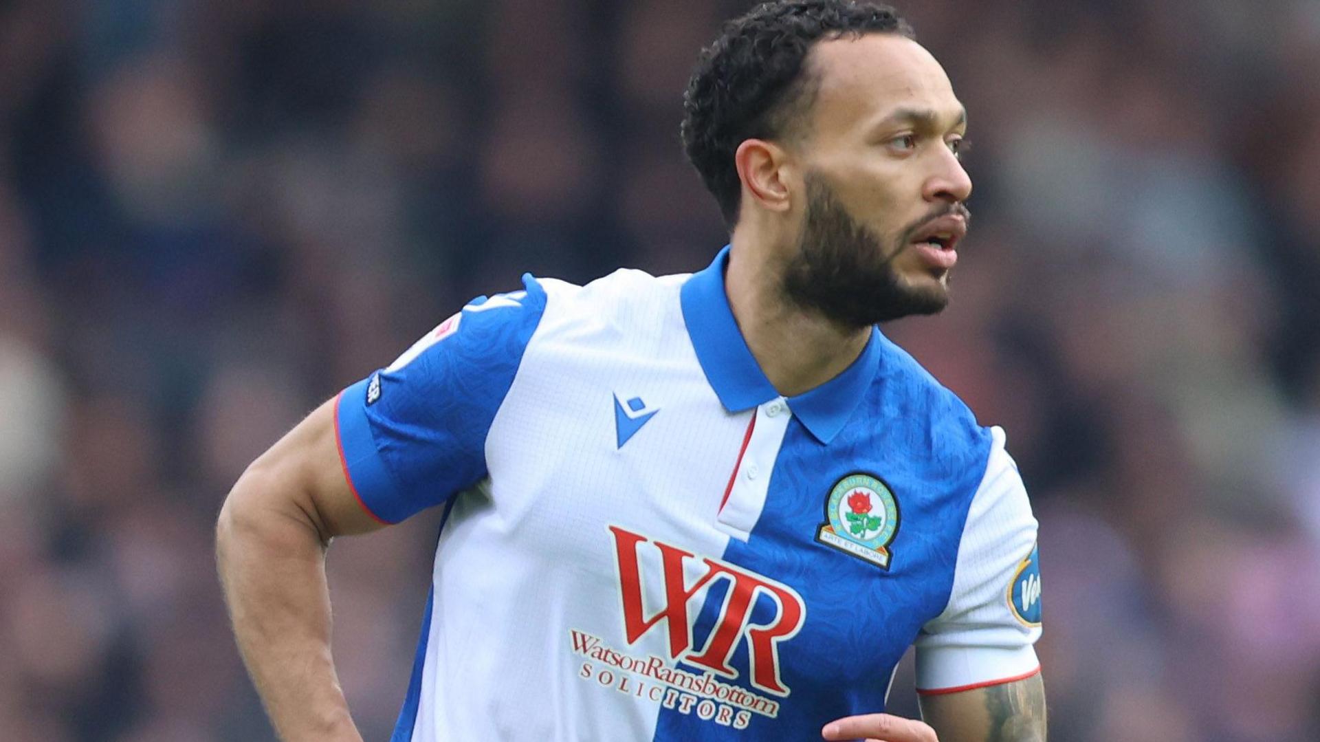 Lewis Baker in action for Blackburn