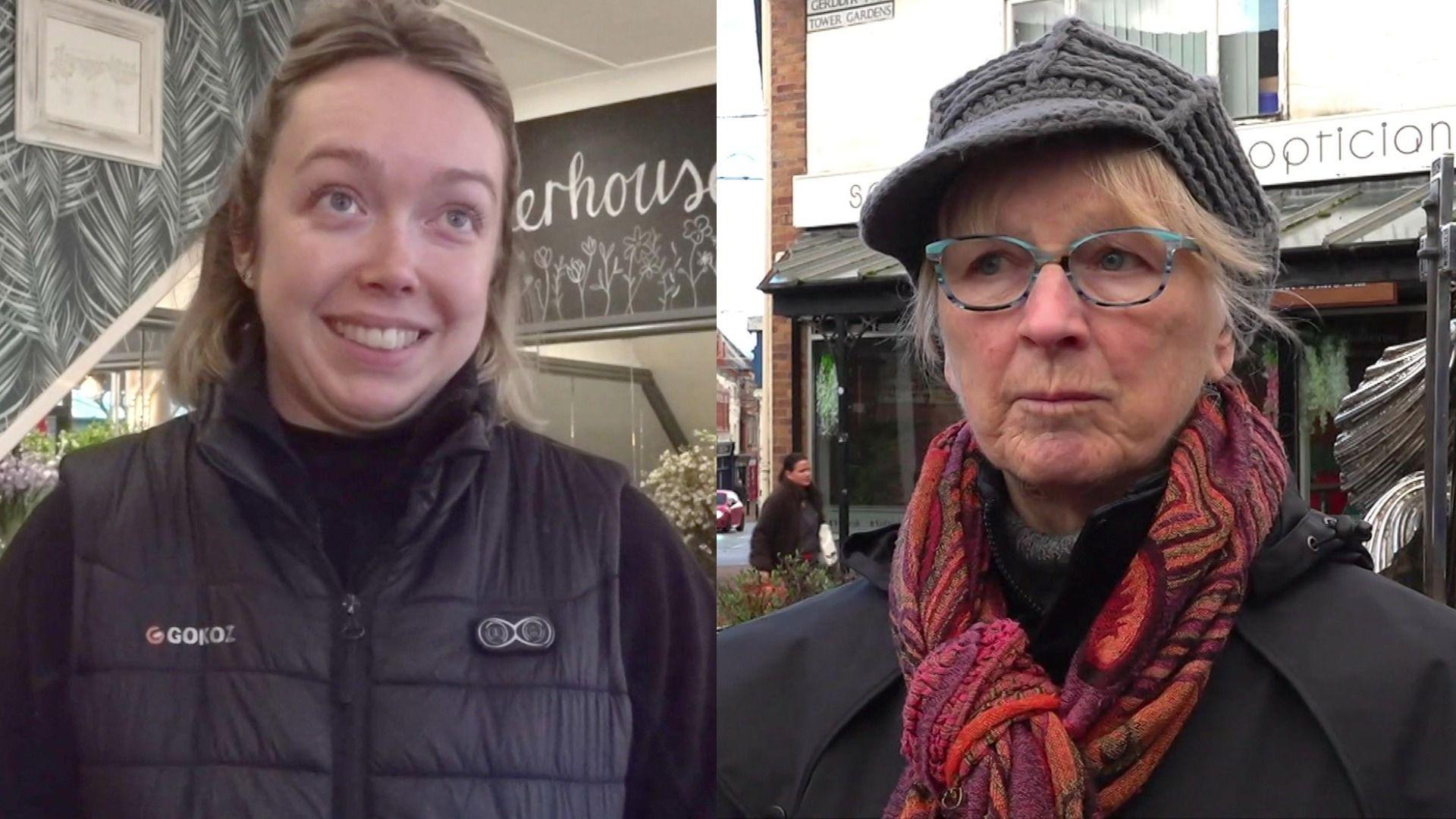 Kate Water (chwith) a Roberta Owen