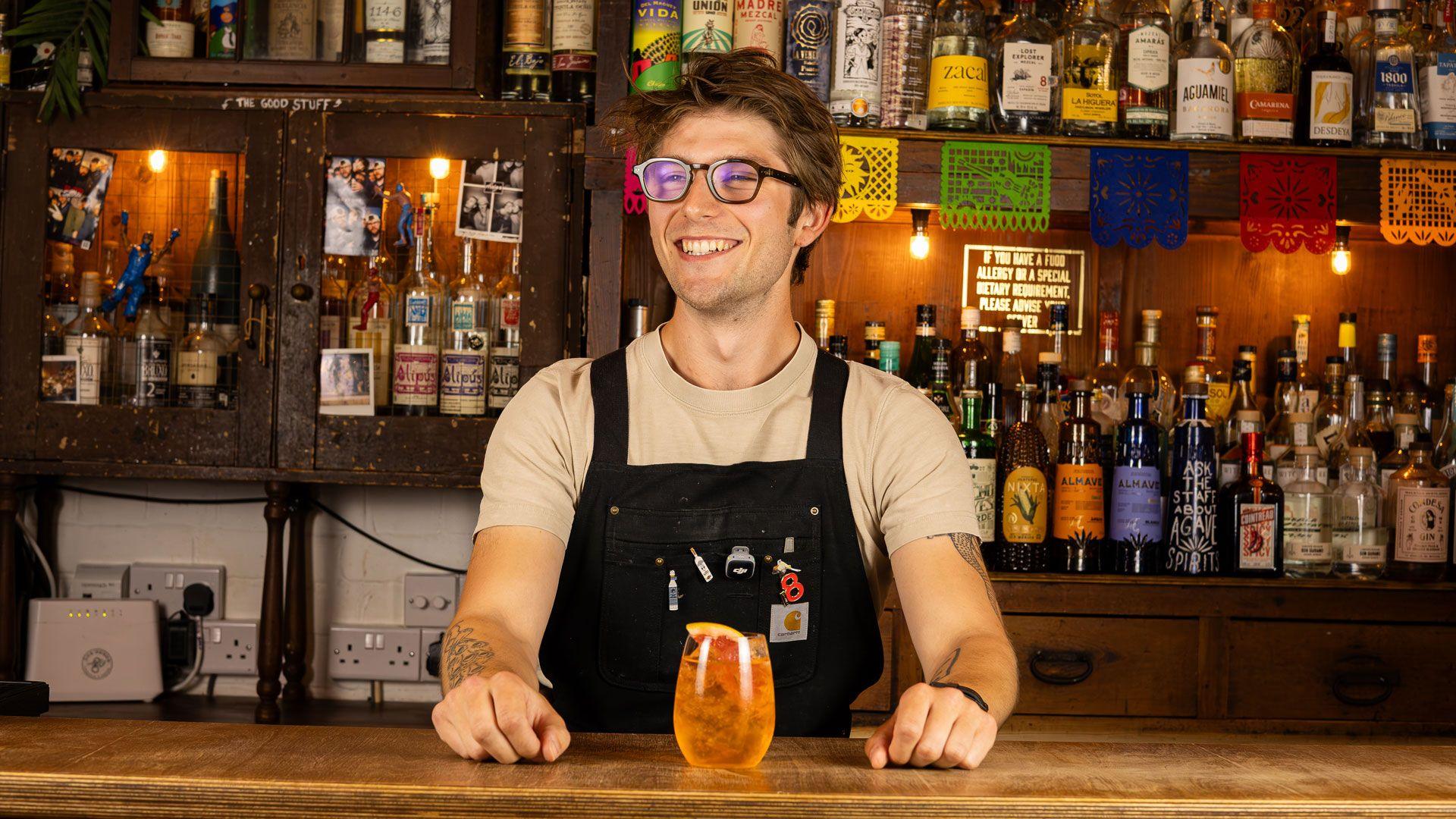 Joseph Costello with a tequila spritz