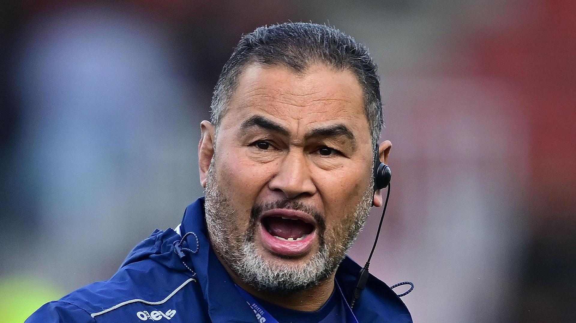 Bristol Bears director of rugby Pat Lam on the field before a match