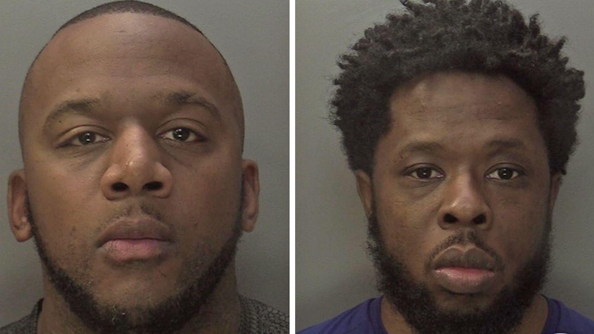 Two mugshot photos of Max Williams and Daniel Morgan