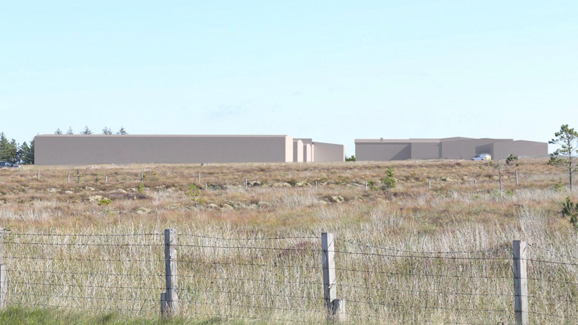 Dealbh a' sealltain mar a tha iad an dùil a bhios na togalaichean, ma thèid an togail.