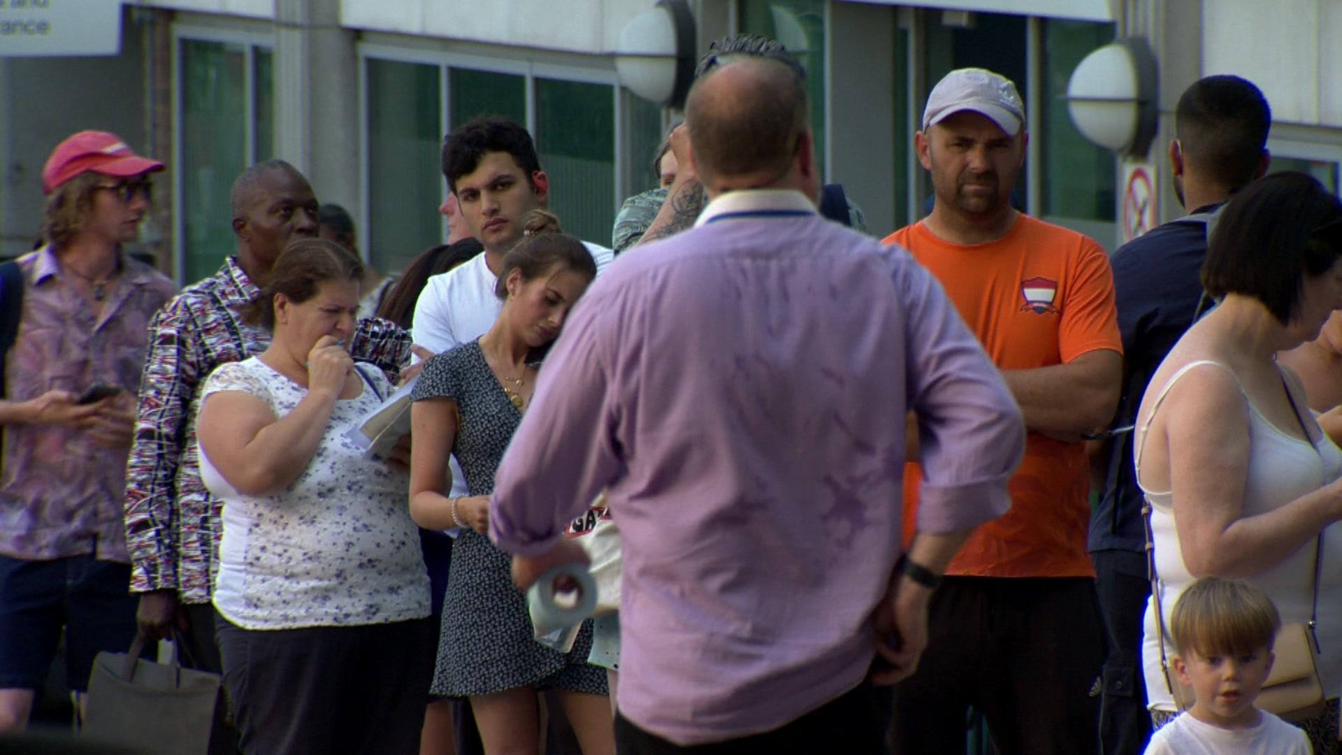 Queues outside the Passport Office