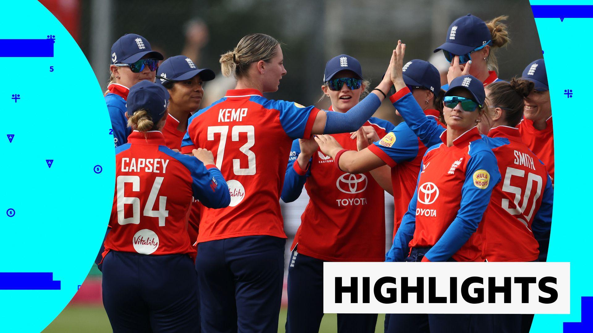 England women's cricket team celebrate
