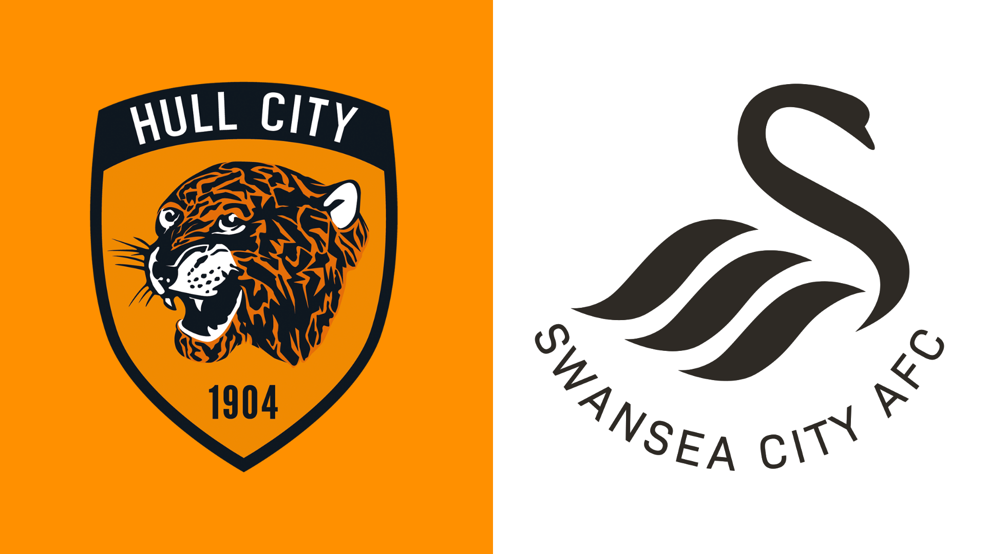 Hull City and Swansea City club badges