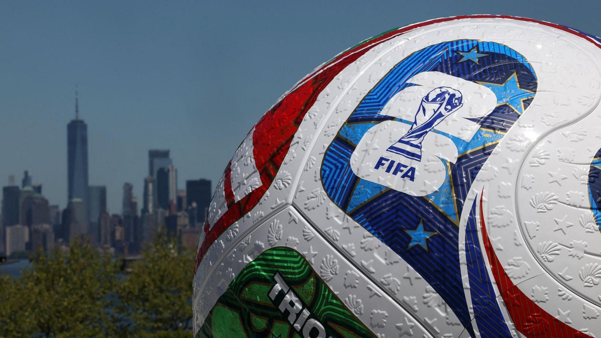 The ball with the Empire State Building in the background