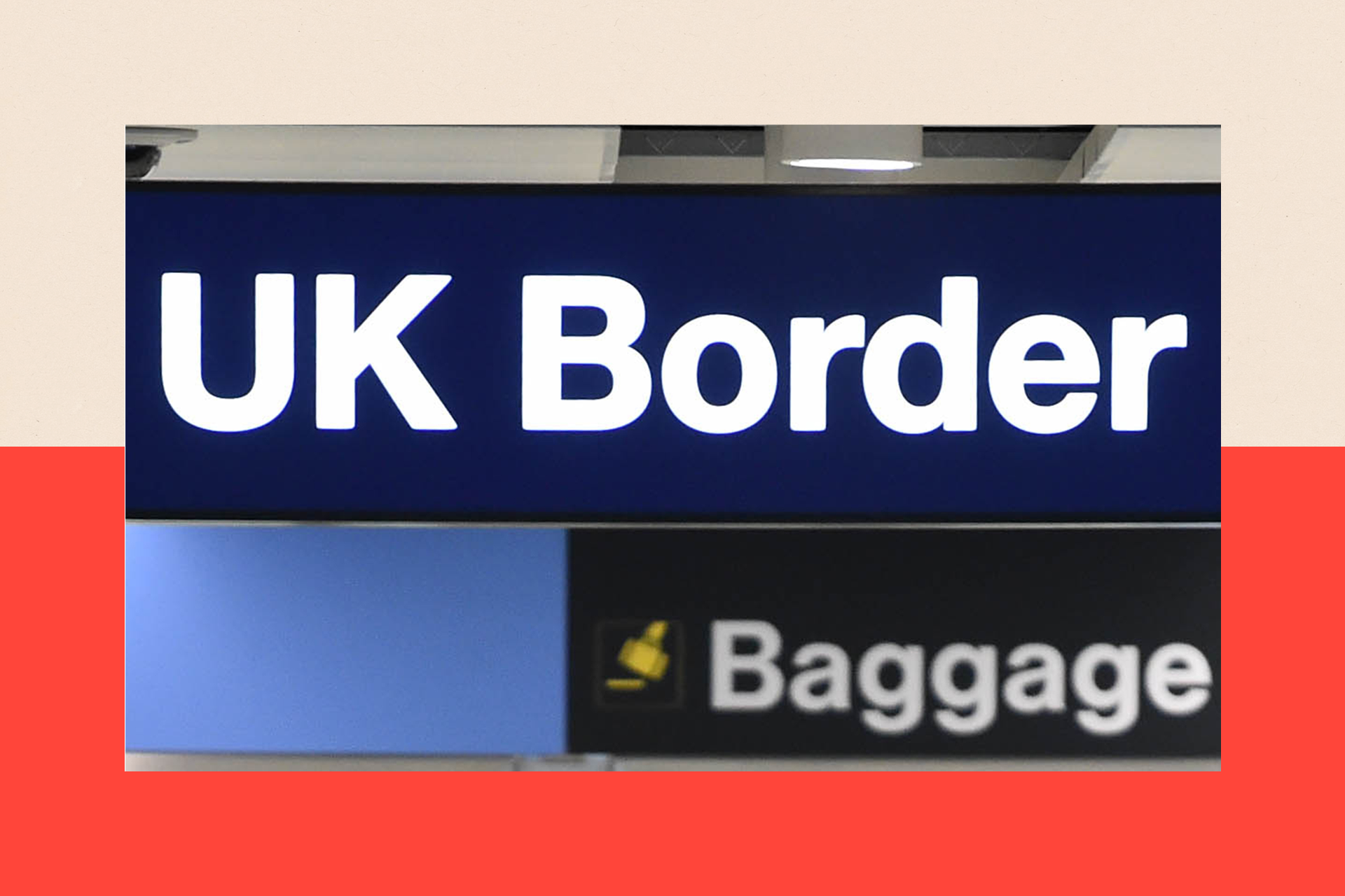 A UK Border sign