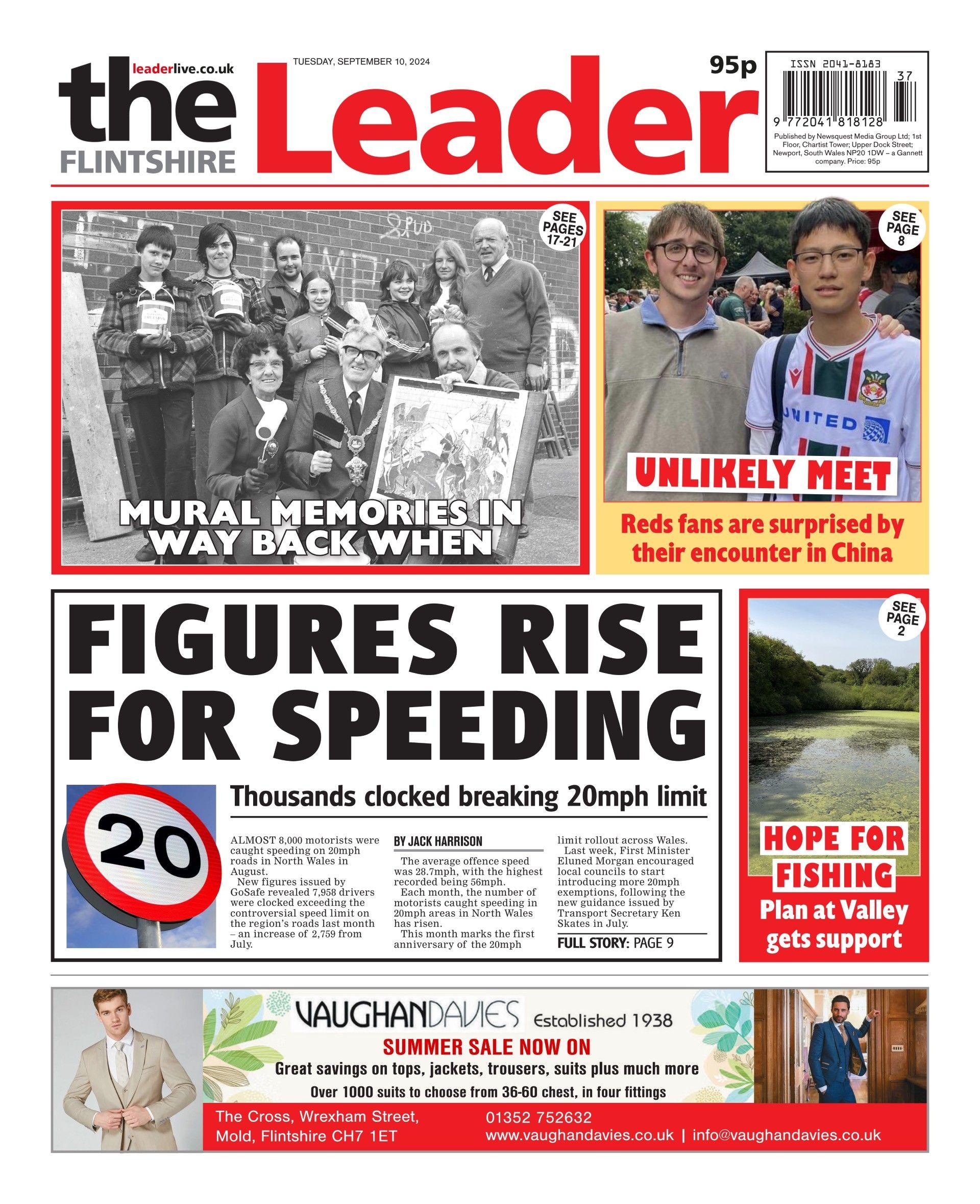 Flintshire Leader front page