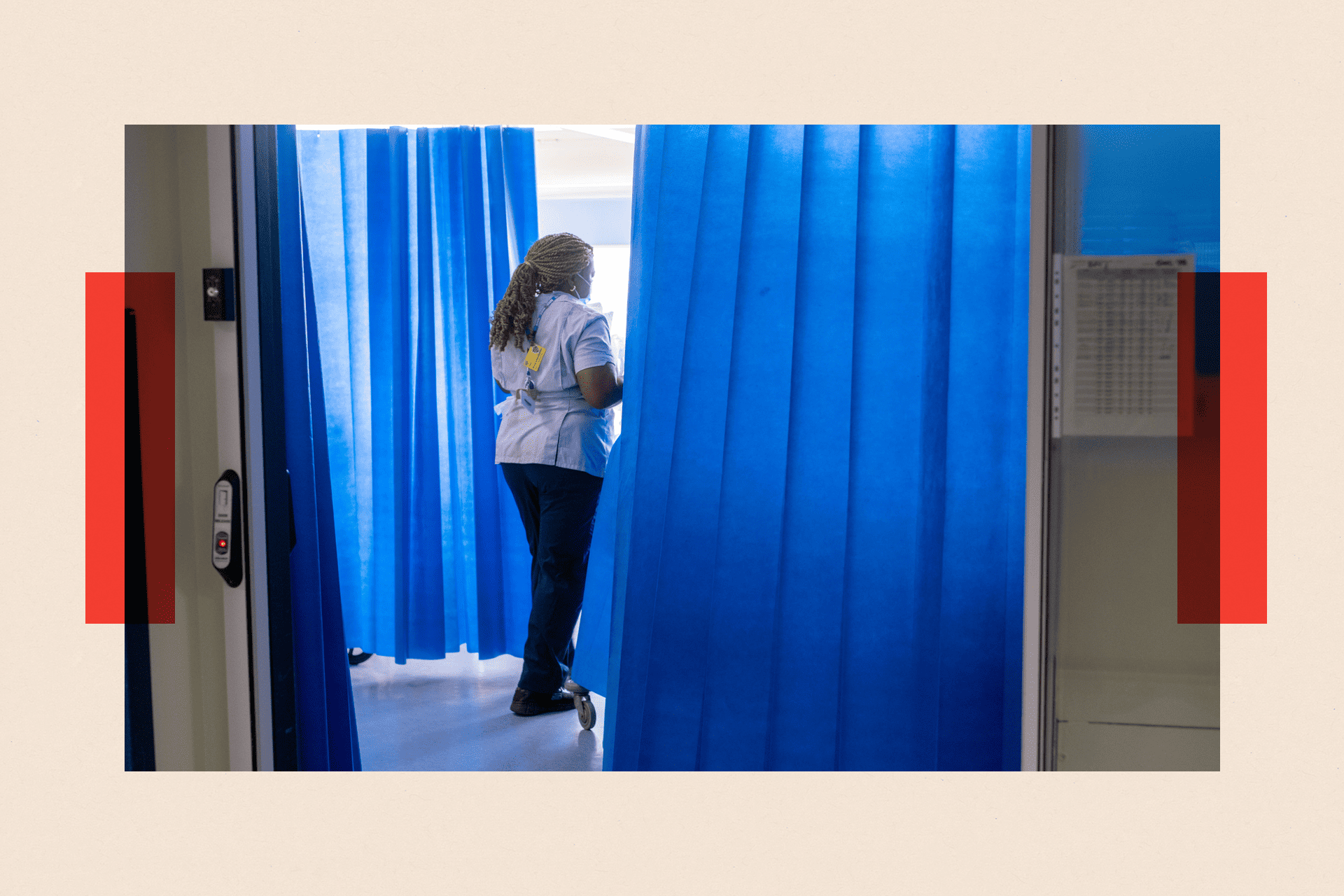 A member of staff on a NHS hospital ward