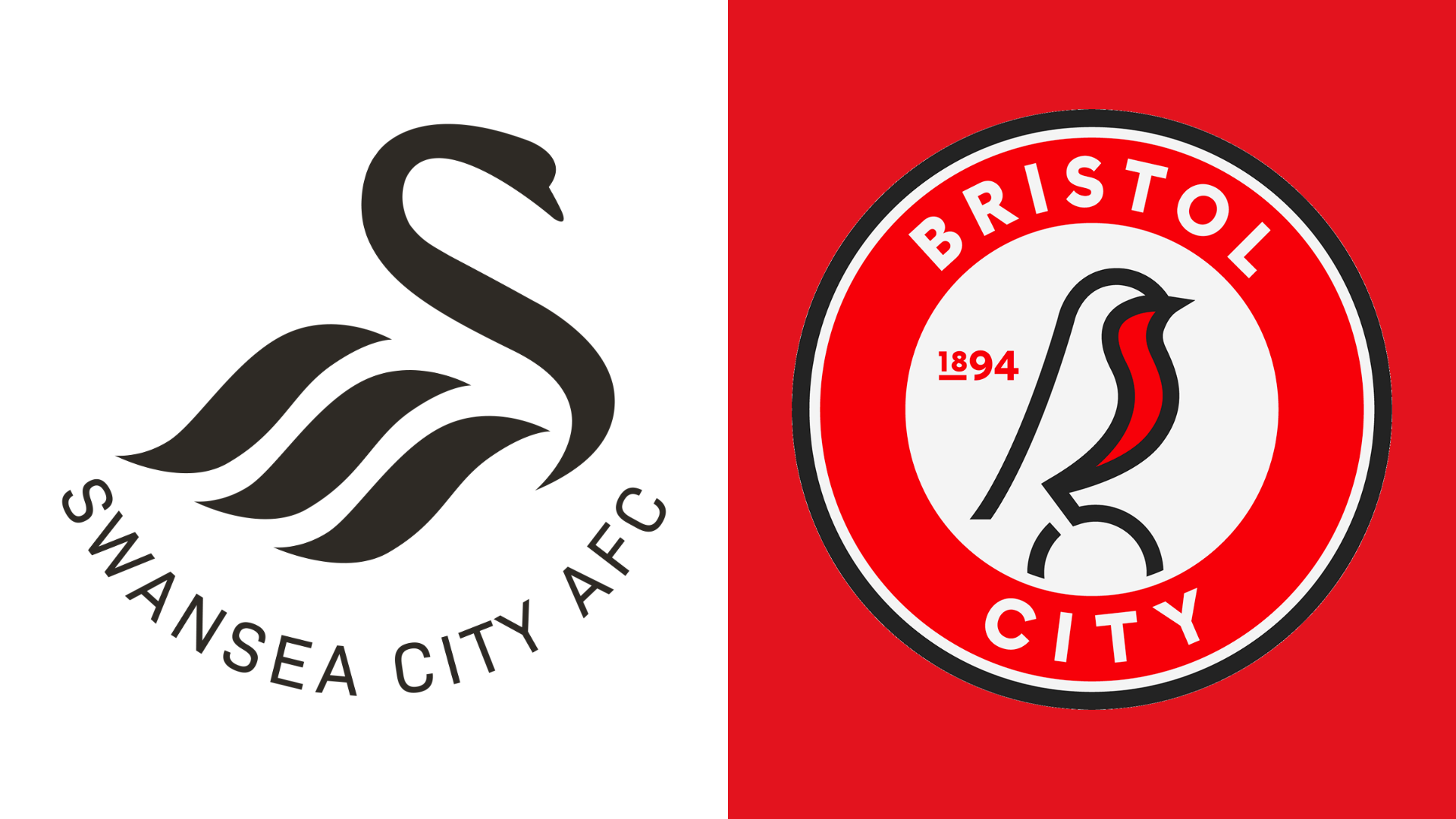 The club badges of Swansea City and Bristol City side by side.