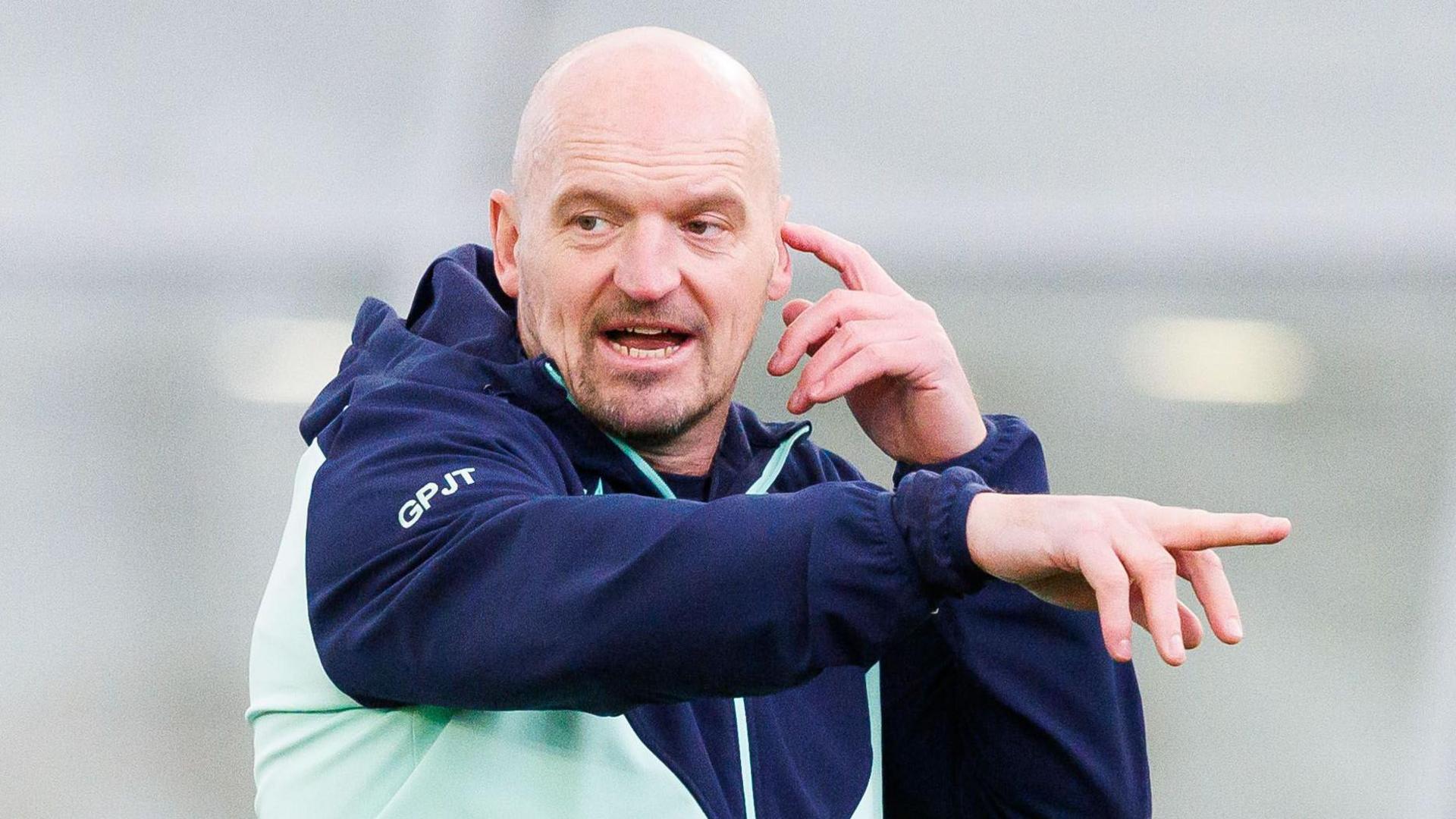 Gregor Townsend during Scotland training at Oriam