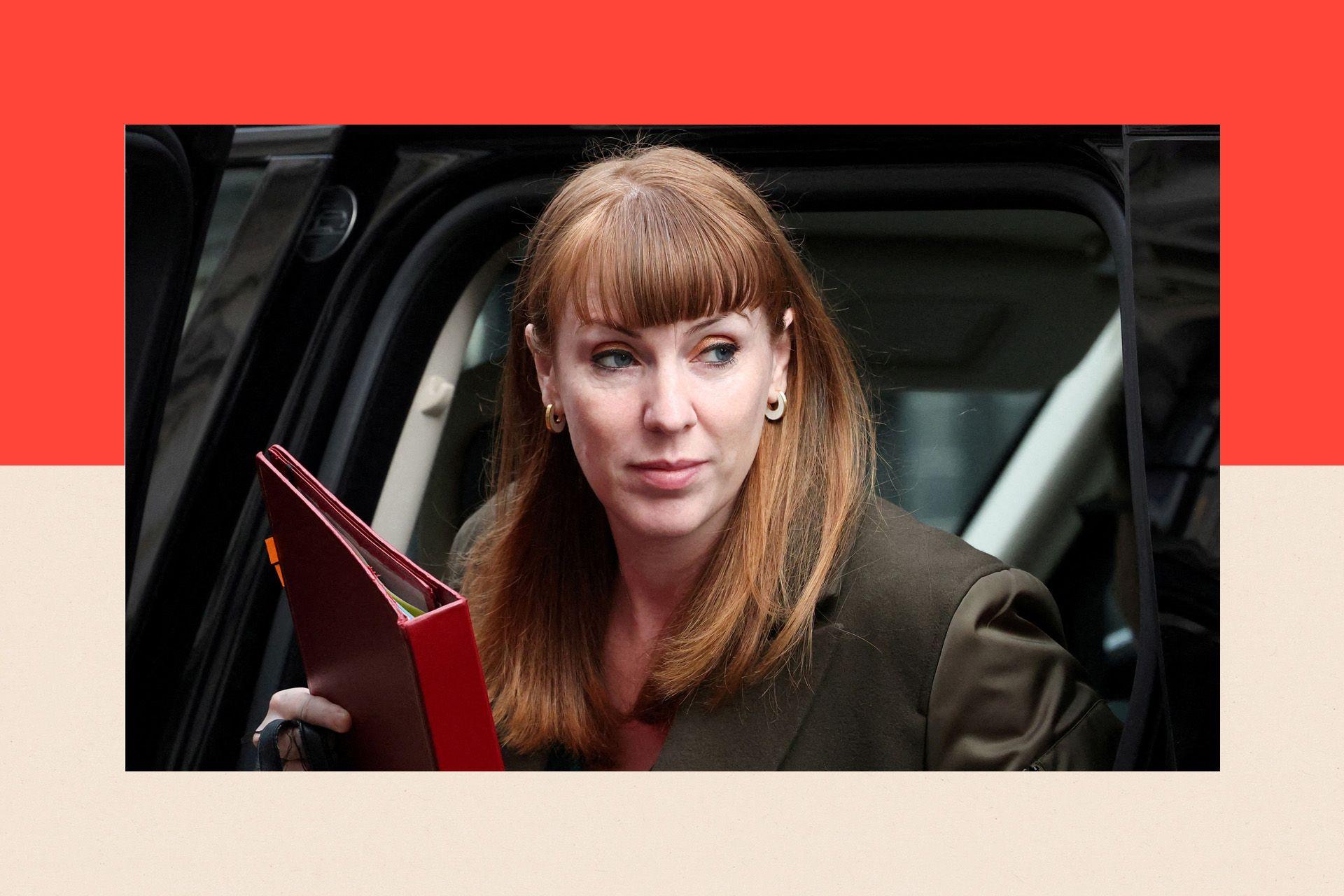 Former Deputy Prime Minister Angela Rayner exits a vehicle in Downing Street